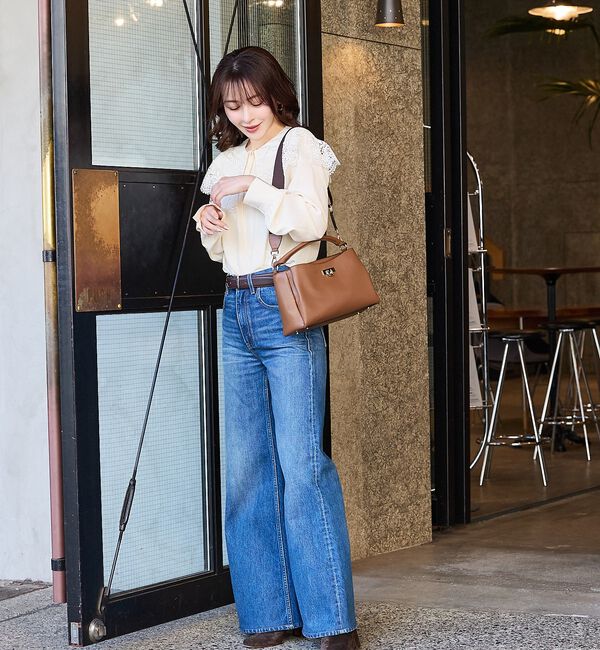 LOWELL things「【ちばゆかさんコラボ】3WAYスクエアハンドバッグ」|ハンドバッグ|