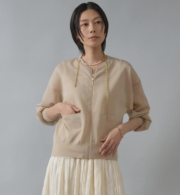 Liesse「シアーニットブルゾン」|ブルゾン・スタジャン|