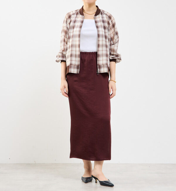 Soffitto「チェック柄シアーブルゾン」|ブルゾン・スタジャン|