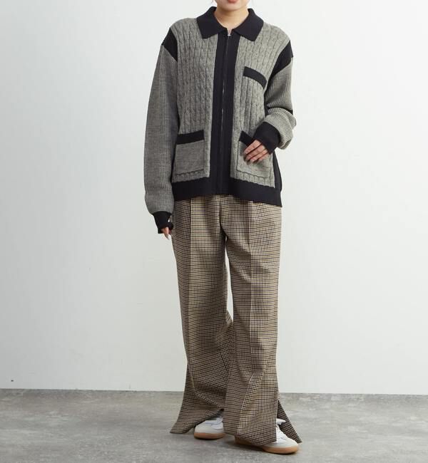 A_「【A_/エース】ケーブルミックスカーディガン」|カーディガン|