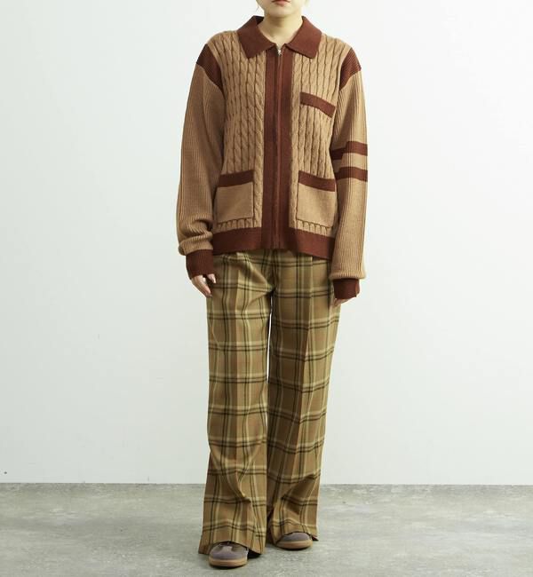 A_「【A_/エース】ケーブルミックスカーディガン」|カーディガン|