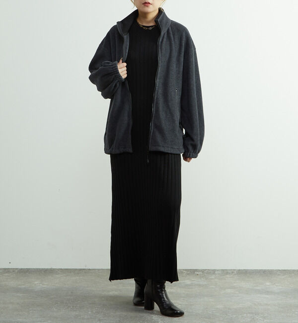 SOFFITTO「ジップ付きオーバーサイズフリースブルゾン」|ブルゾン・スタジャン|