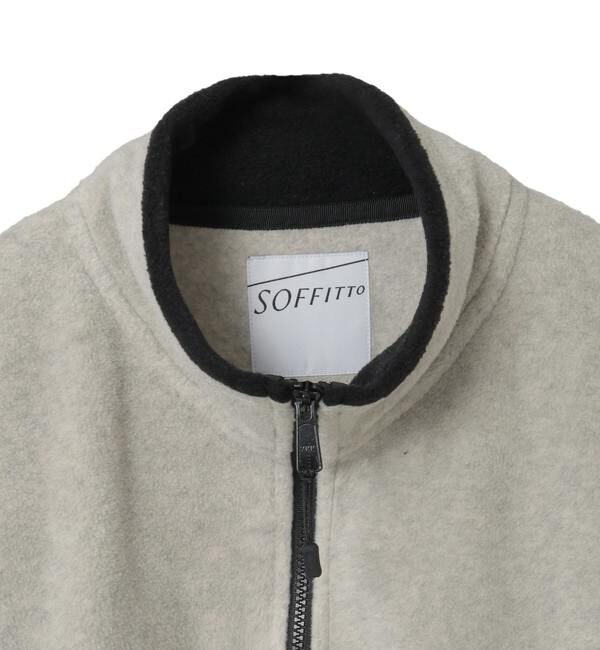 SOFFITTO「ジップ付きオーバーサイズフリースブルゾン」|ブルゾン・スタジャン|