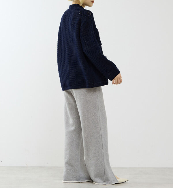 SOFFITTO「クロシェ風ニットカーディガン」|カーディガン|