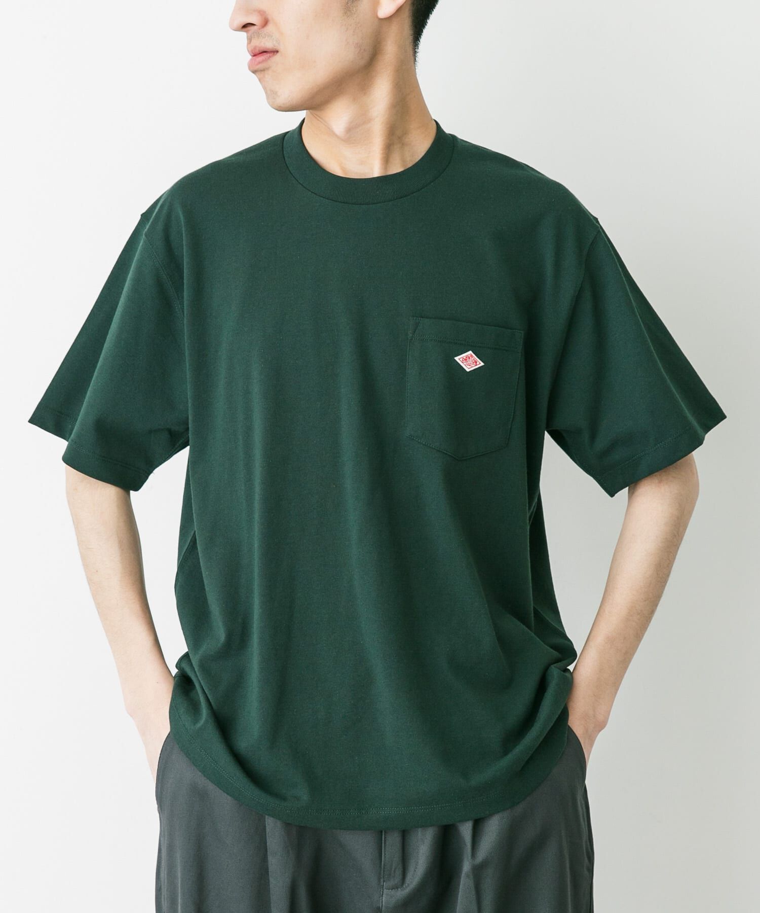URBAN RESEARCH DOORS「DANTON　POCKET T-SHIRTS」|Tシャツ・カットソー|グリーン