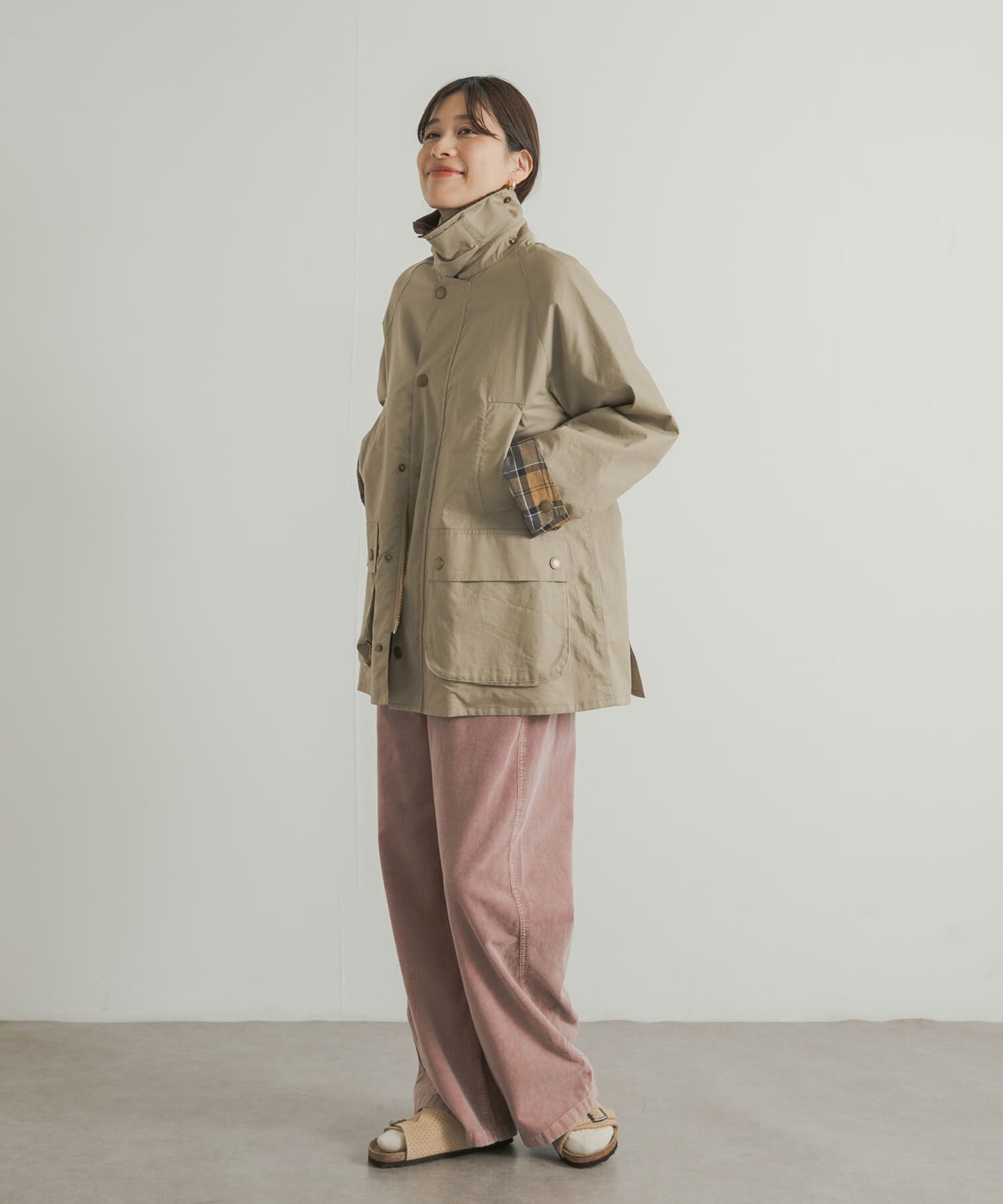 URBAN RESEARCH DOORS「『別注』Barbour　BEDALE」|ノーカラーコート|