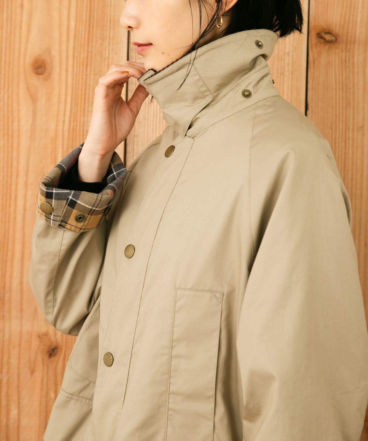 URBAN RESEARCH DOORS「『別注』Barbour　BEDALE」|ノーカラーコート|