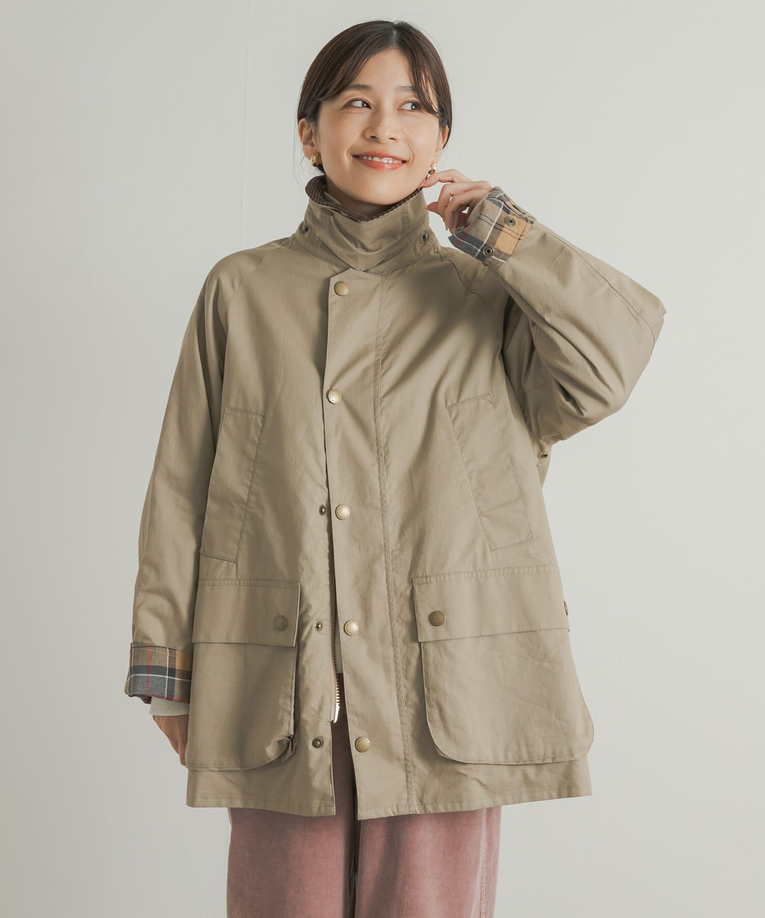 URBAN RESEARCH DOORS「『別注』Barbour　BEDALE」|ノーカラーコート|