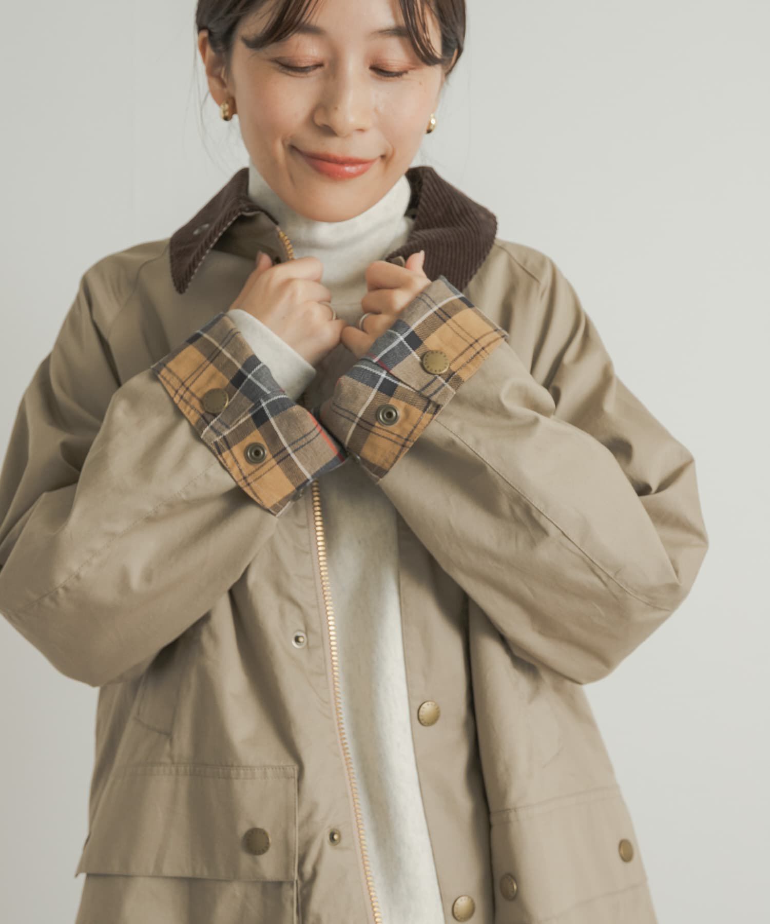 URBAN RESEARCH DOORS「『別注』Barbour　BEDALE」|ノーカラーコート|
