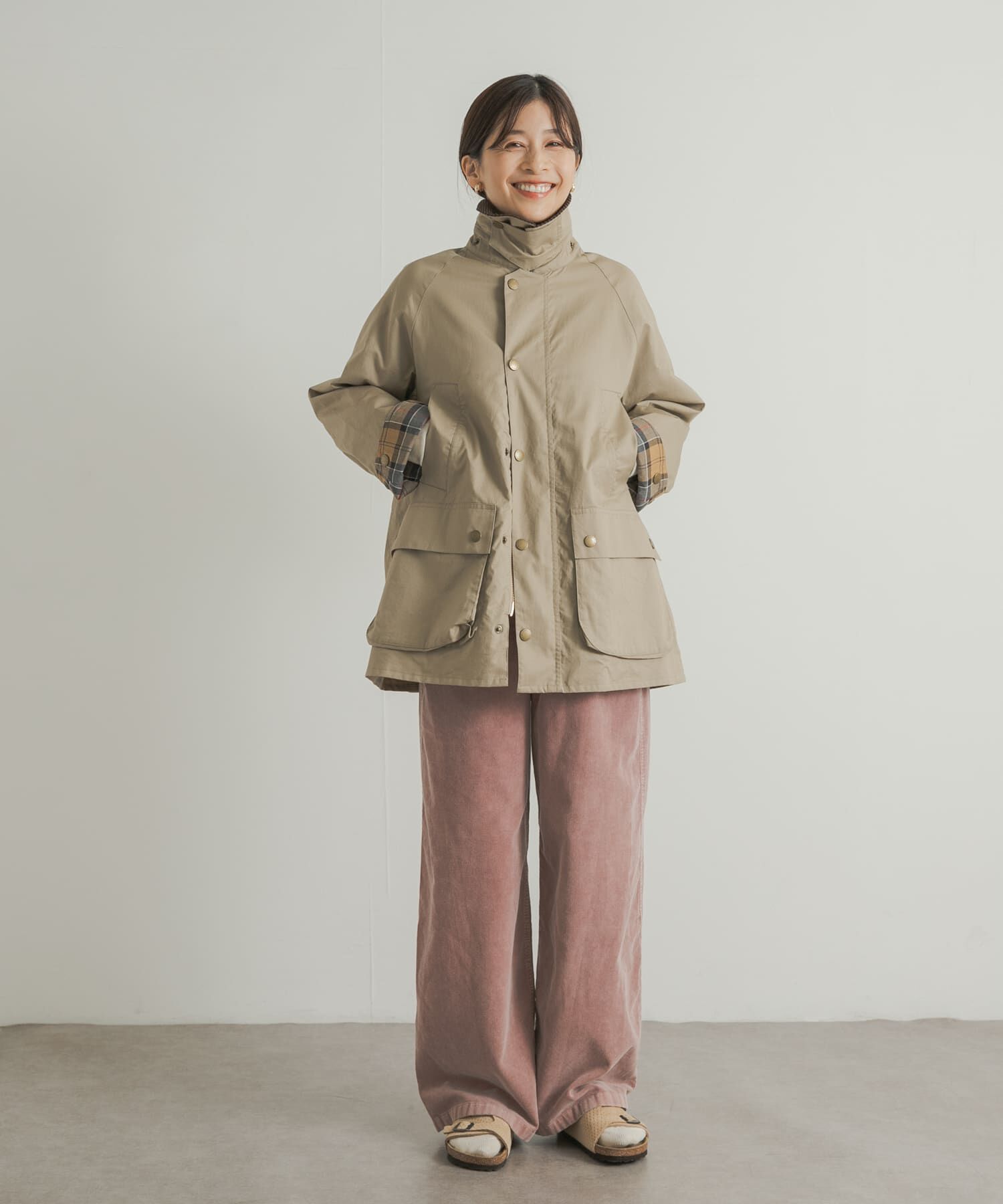 URBAN RESEARCH DOORS「『別注』Barbour　BEDALE」|ノーカラーコート|