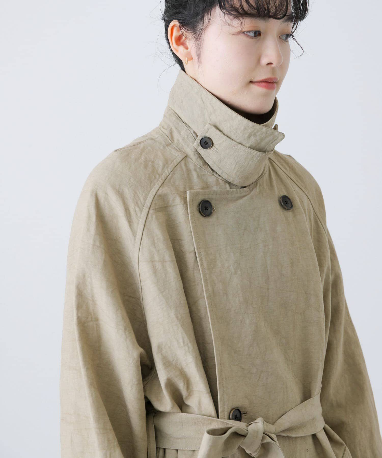 かぐれ「『ユニセックス』コットンリネンオーバートレンチコート」|トレンチコート|
