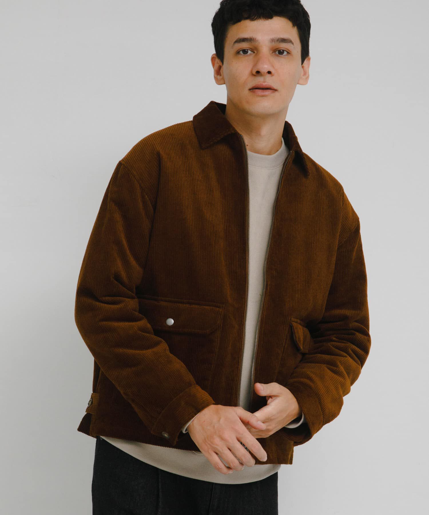 Sonny Label 「パデッドショートジップブルゾン」|ブルゾン・スタジャン|ブラウン