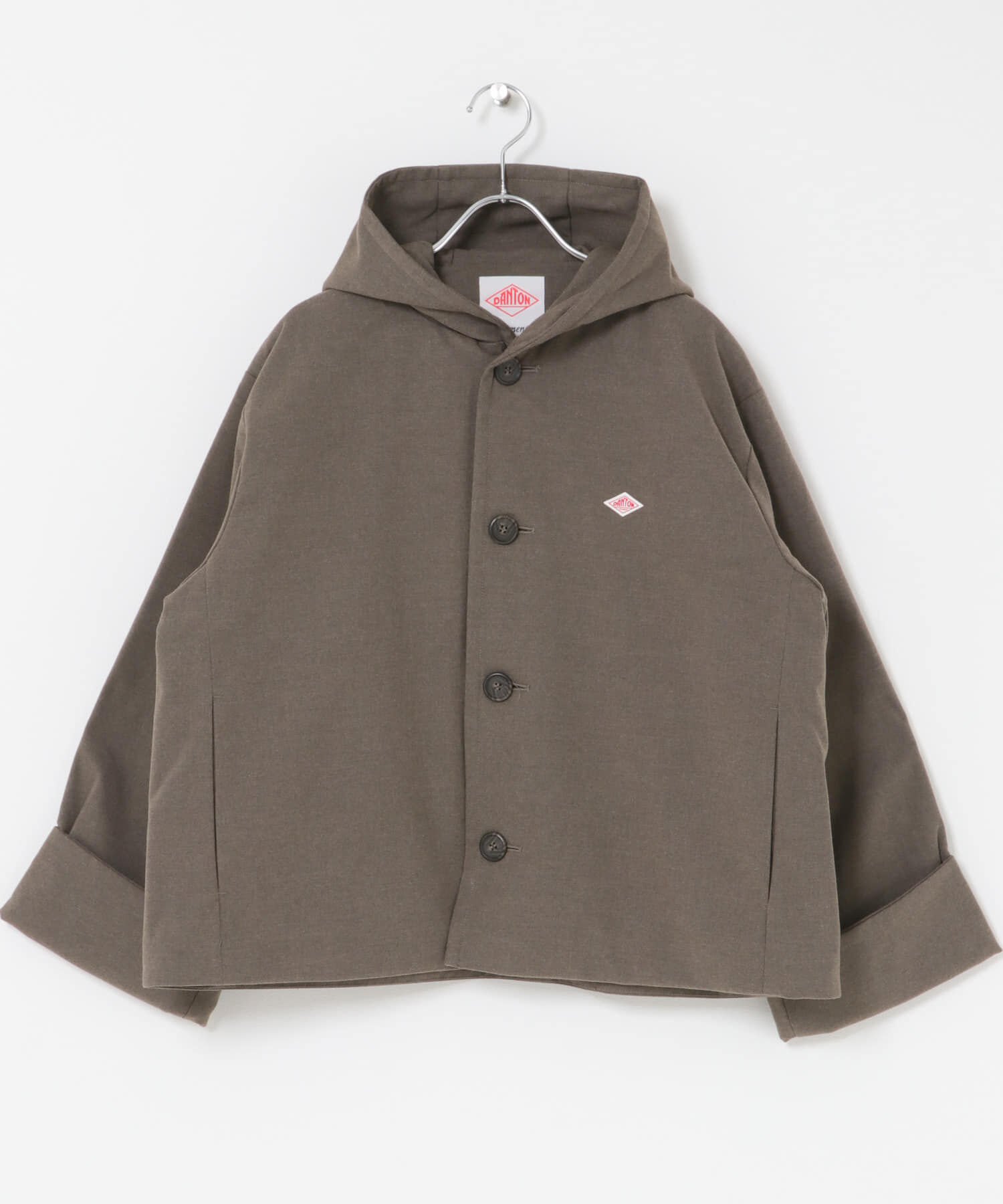 URBAN RESEARCH DOORS「DANTON　HOODED JACKET」|ノーカラーコート|