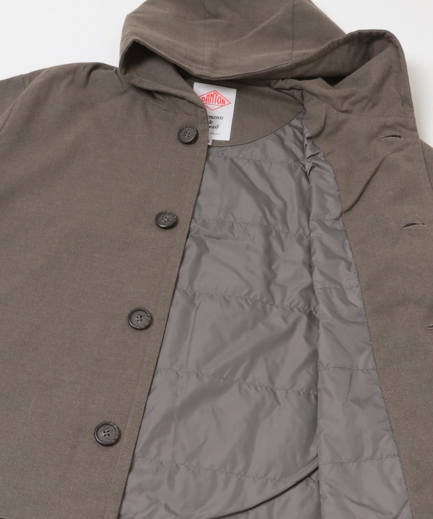 URBAN RESEARCH DOORS「DANTON　HOODED JACKET」|ノーカラーコート|