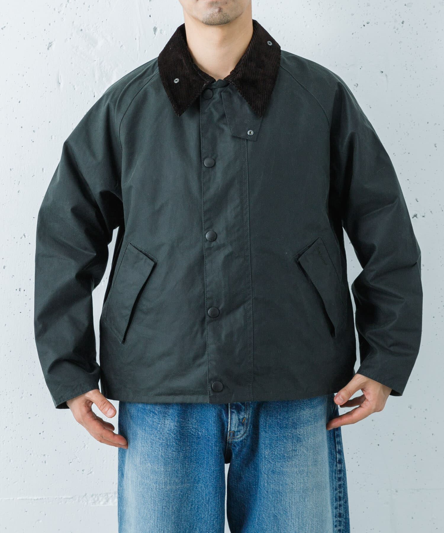 URBAN RESEARCH「Barbour　OS TRANSPORT WAX JACKET」|ノーカラーコート|