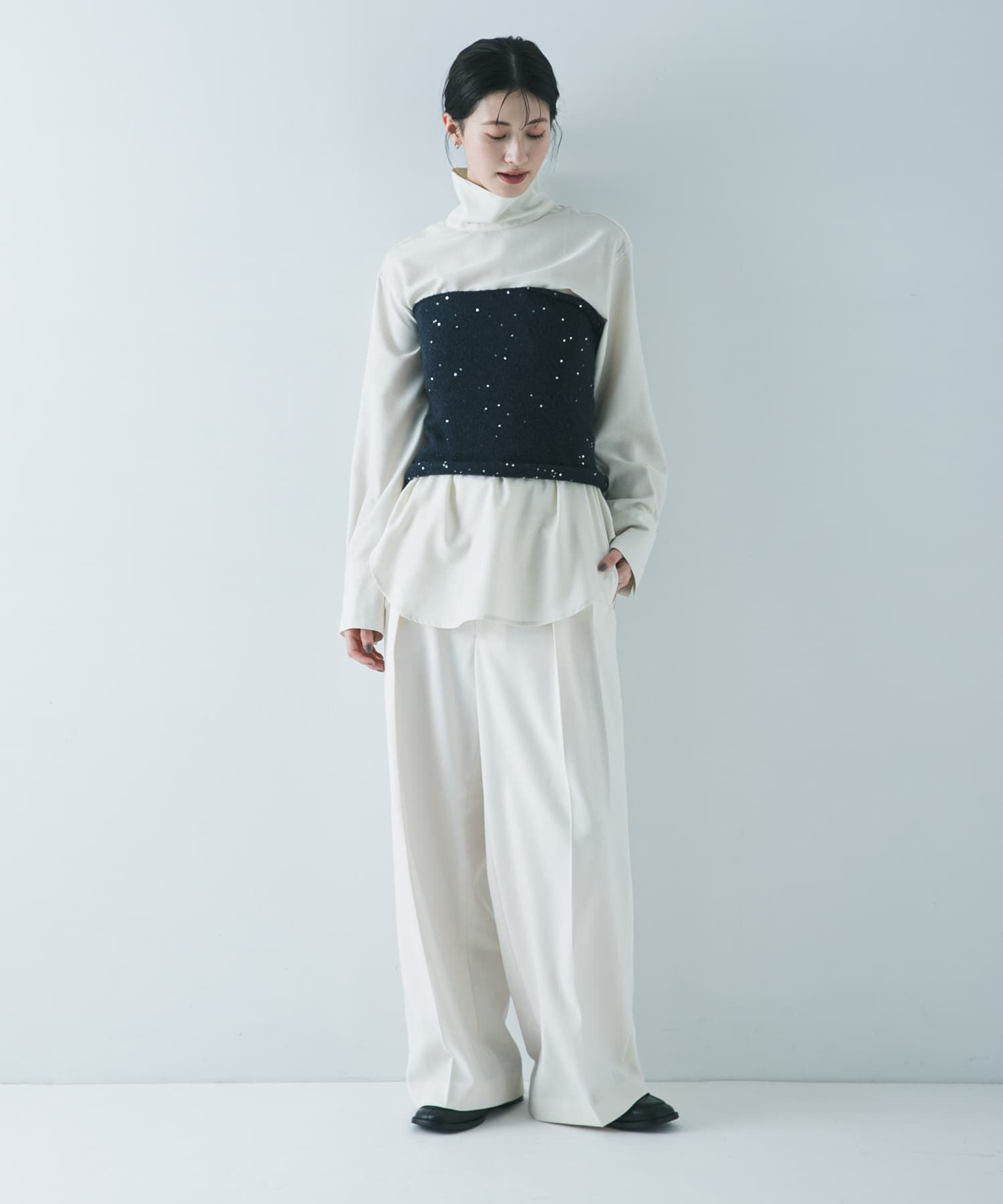 URBAN RESEARCH「スパンコールモヘヤチューブトップ」|チューブトップ|