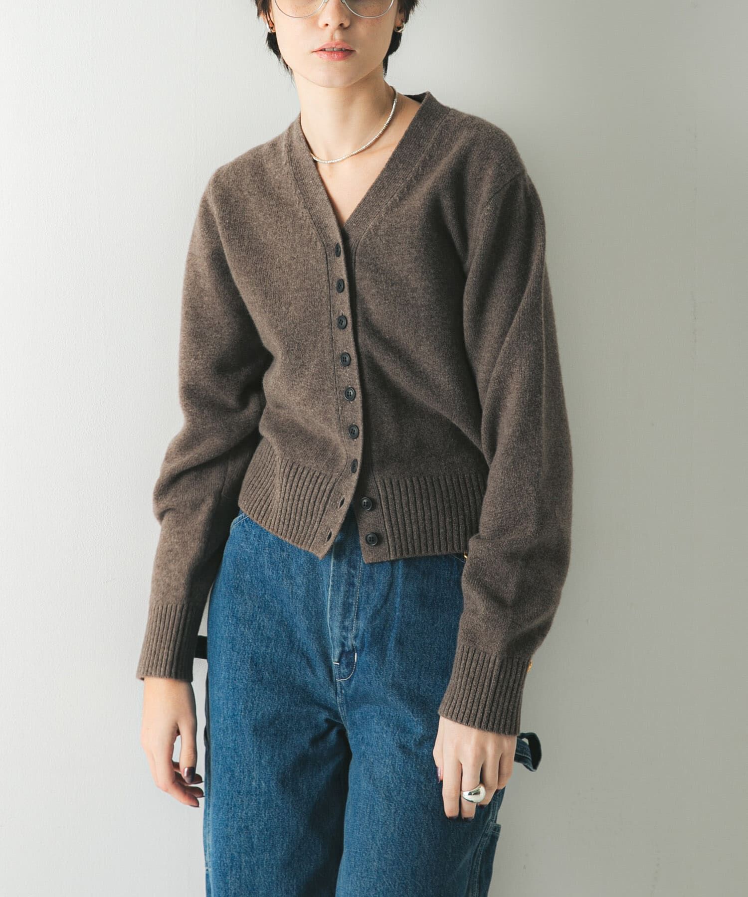 URBAN RESEARCH「カシミヤ強縮Vネックカーディガン」|カーディガン|