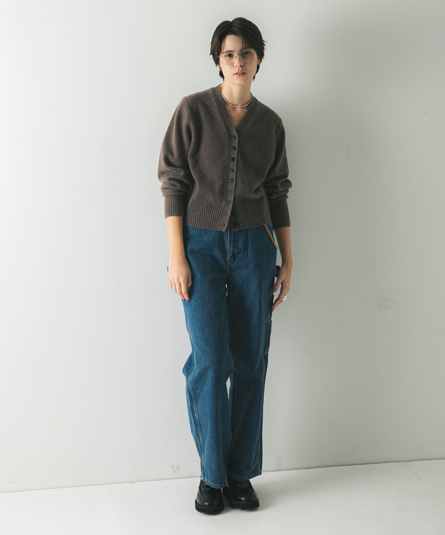 URBAN RESEARCH「カシミヤ強縮Vネックカーディガン」|カーディガン|