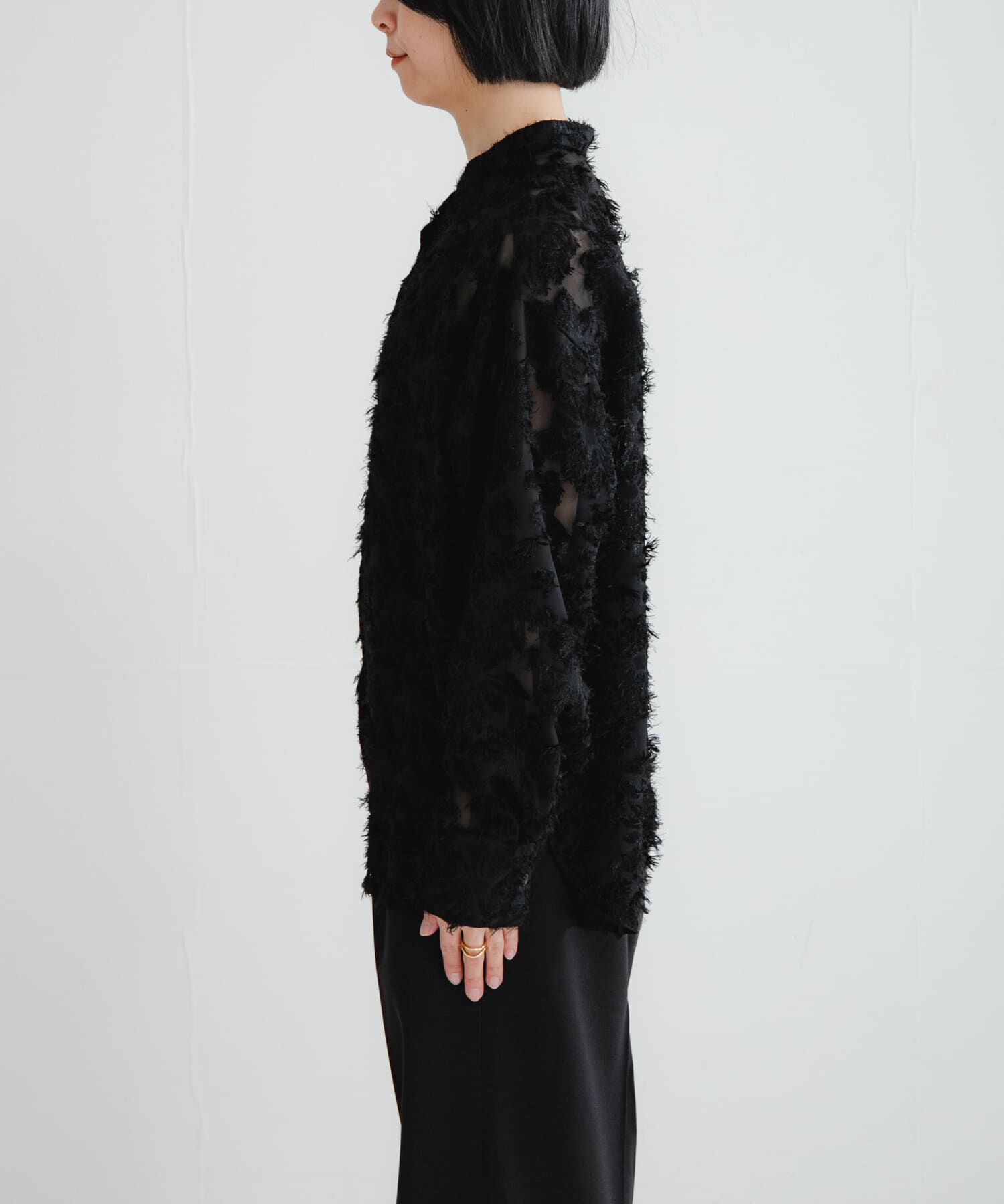 URBAN RESEARCH「カットジャガードバンドカラーシャツ」|シャツ・ブラウス|