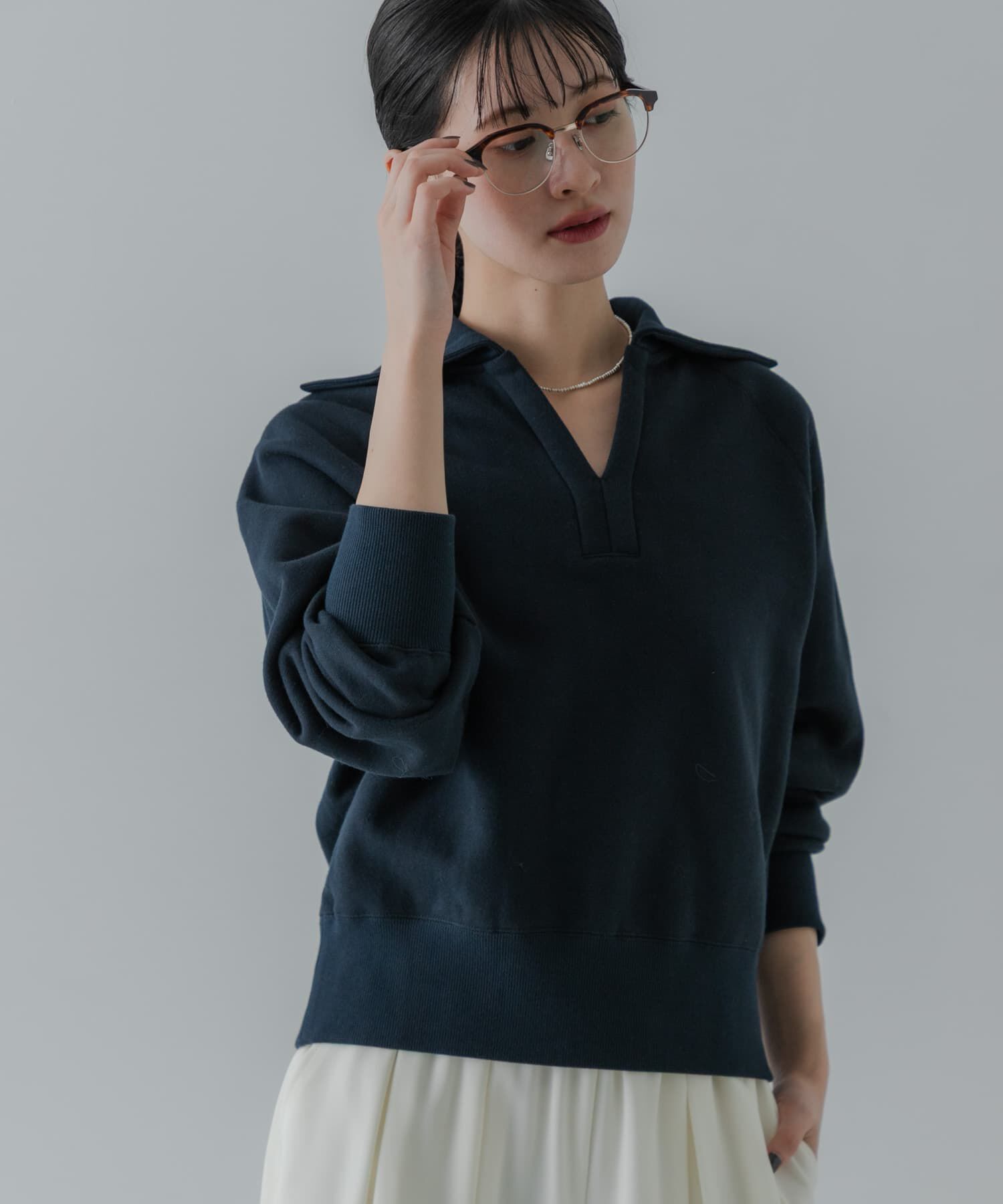 URBAN RESEARCH「デザインカラー裏起毛スウェット」|スウェット・ジャージ|ネイビー