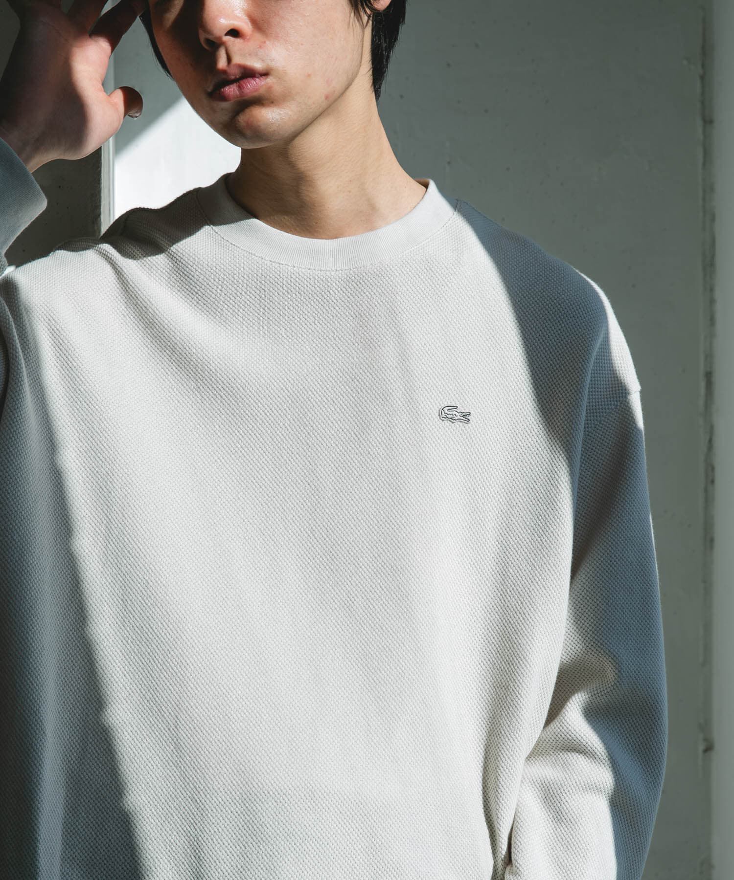 URBAN RESEARCH DOORS「『別注』LACOSTE&times;DOORS　THICK PIQUE ROUND LONG-SLEEVE」|Tシャツ・カットソー|