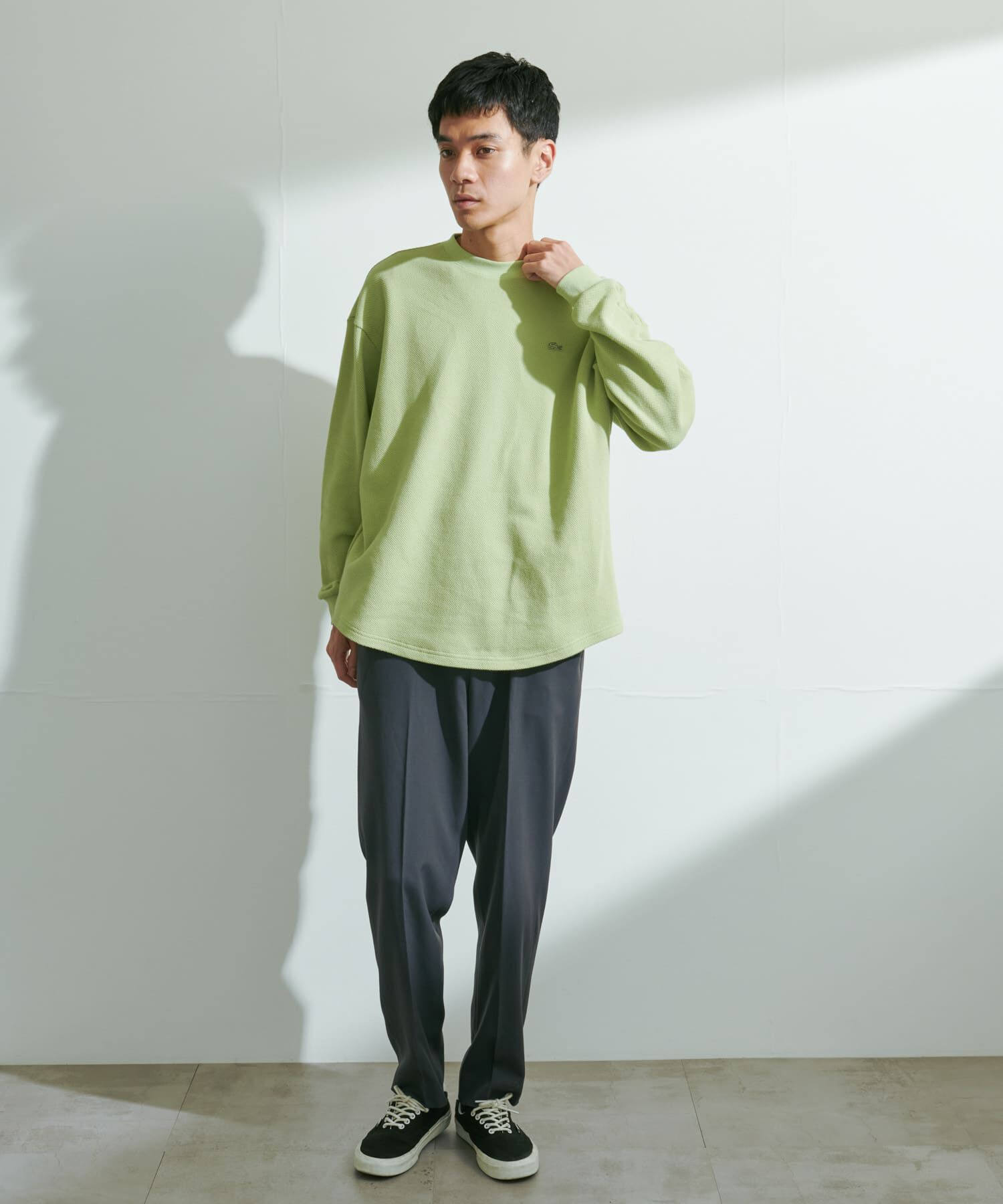 URBAN RESEARCH DOORS「『別注』LACOSTE&times;DOORS　THICK PIQUE ROUND LONG-SLEEVE」|Tシャツ・カットソー|
