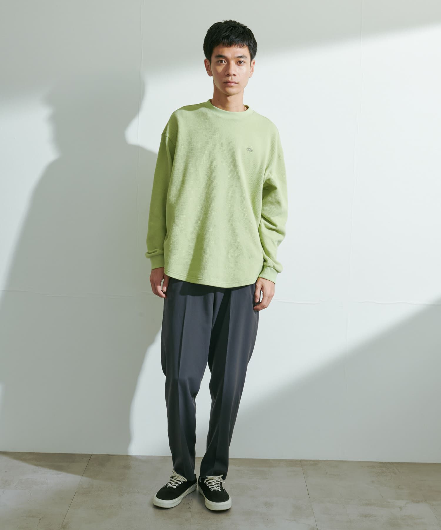 URBAN RESEARCH DOORS「『別注』LACOSTE&times;DOORS　THICK PIQUE ROUND LONG-SLEEVE」|Tシャツ・カットソー|