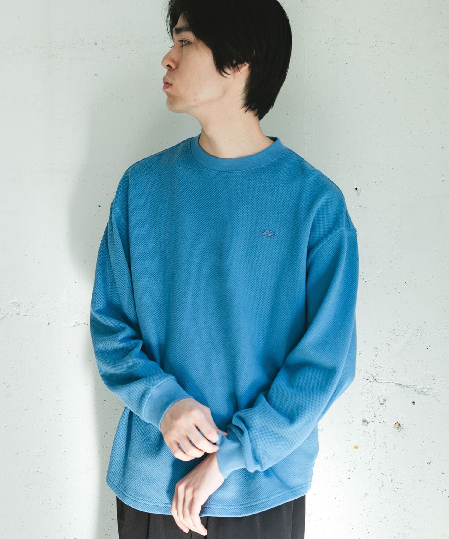 URBAN RESEARCH DOORS「『別注』LACOSTE&times;DOORS　THICK PIQUE ROUND LONG-SLEEVE」|Tシャツ・カットソー|