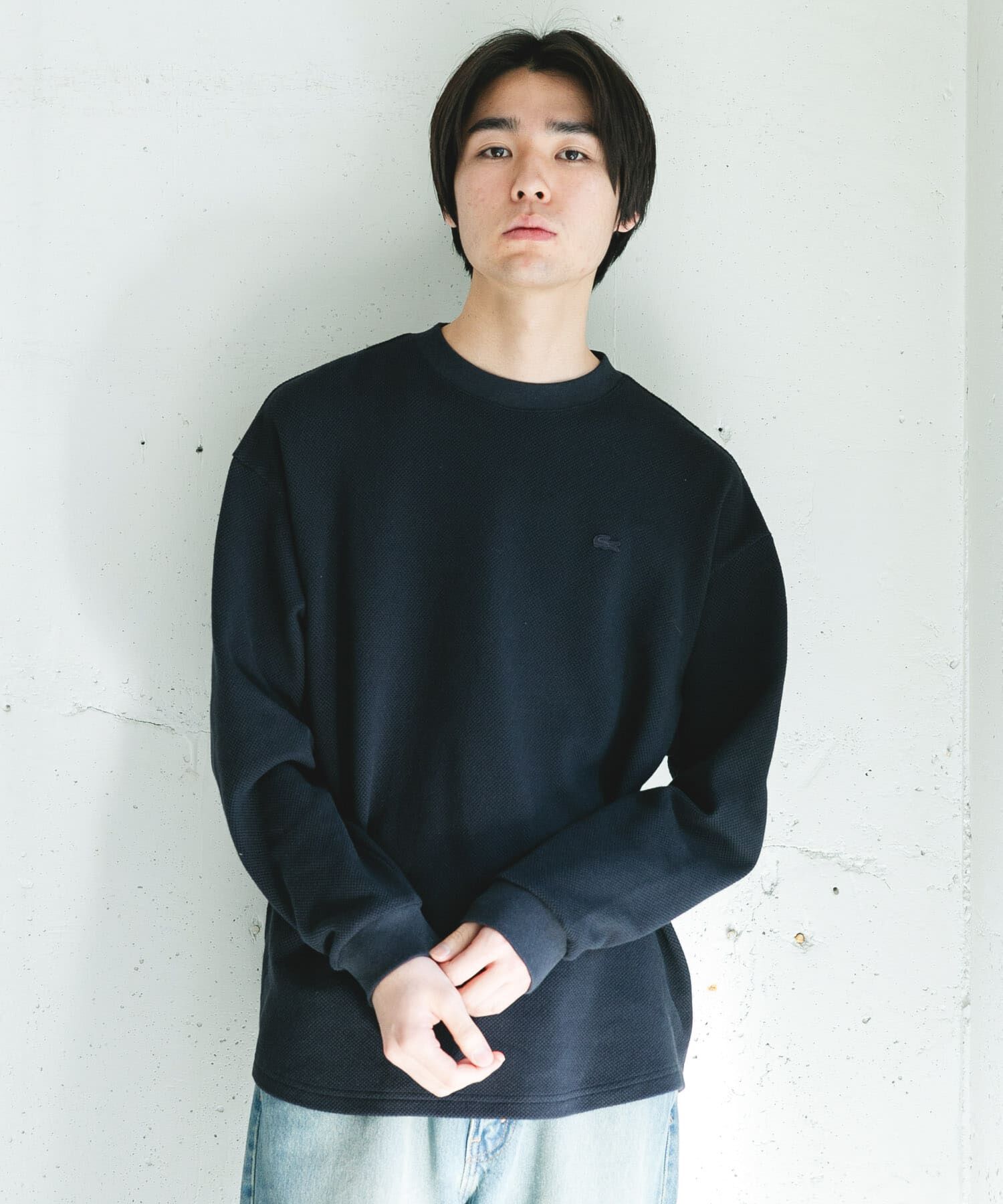 URBAN RESEARCH DOORS「『別注』LACOSTE&times;DOORS　THICK PIQUE ROUND LONG-SLEEVE」|Tシャツ・カットソー|