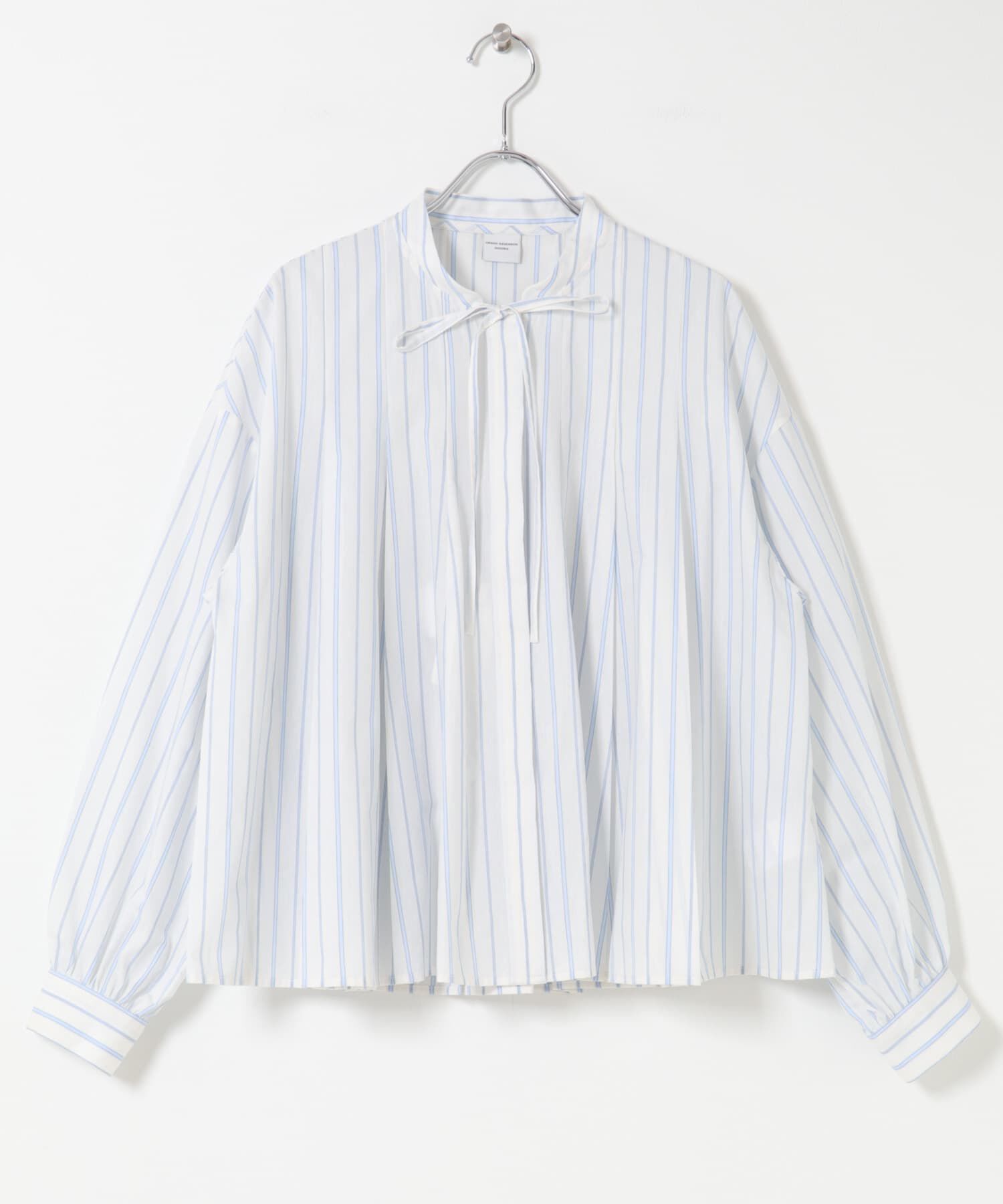 URBAN RESEARCH DOORS「ストライプリボンフレアブラウス」|シャツ・ブラウス|