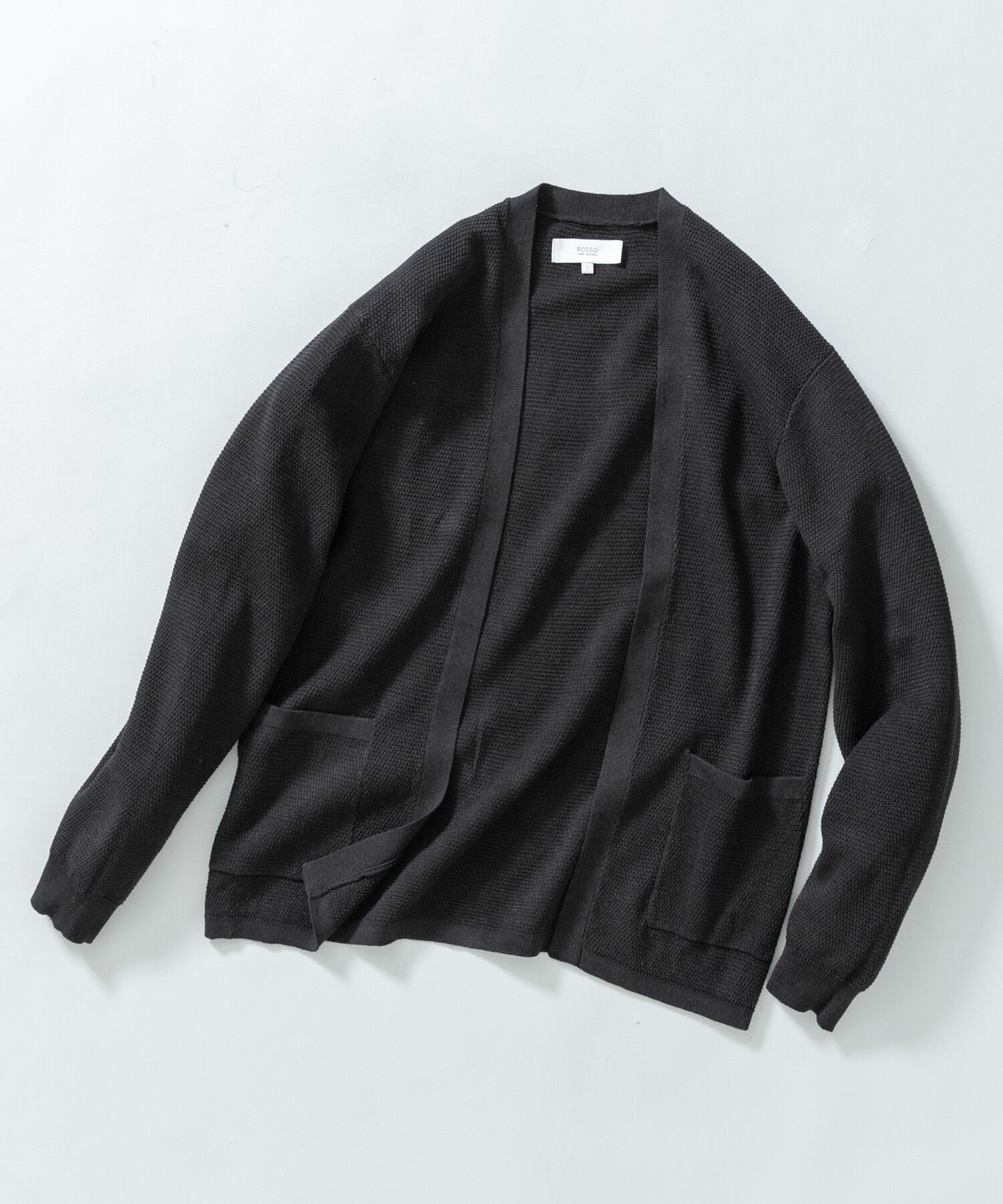 URBAN RESEARCH ROSSO「『WEB限定』変形カノコトッパーニットカーディガン」|カーディガン|ブラック