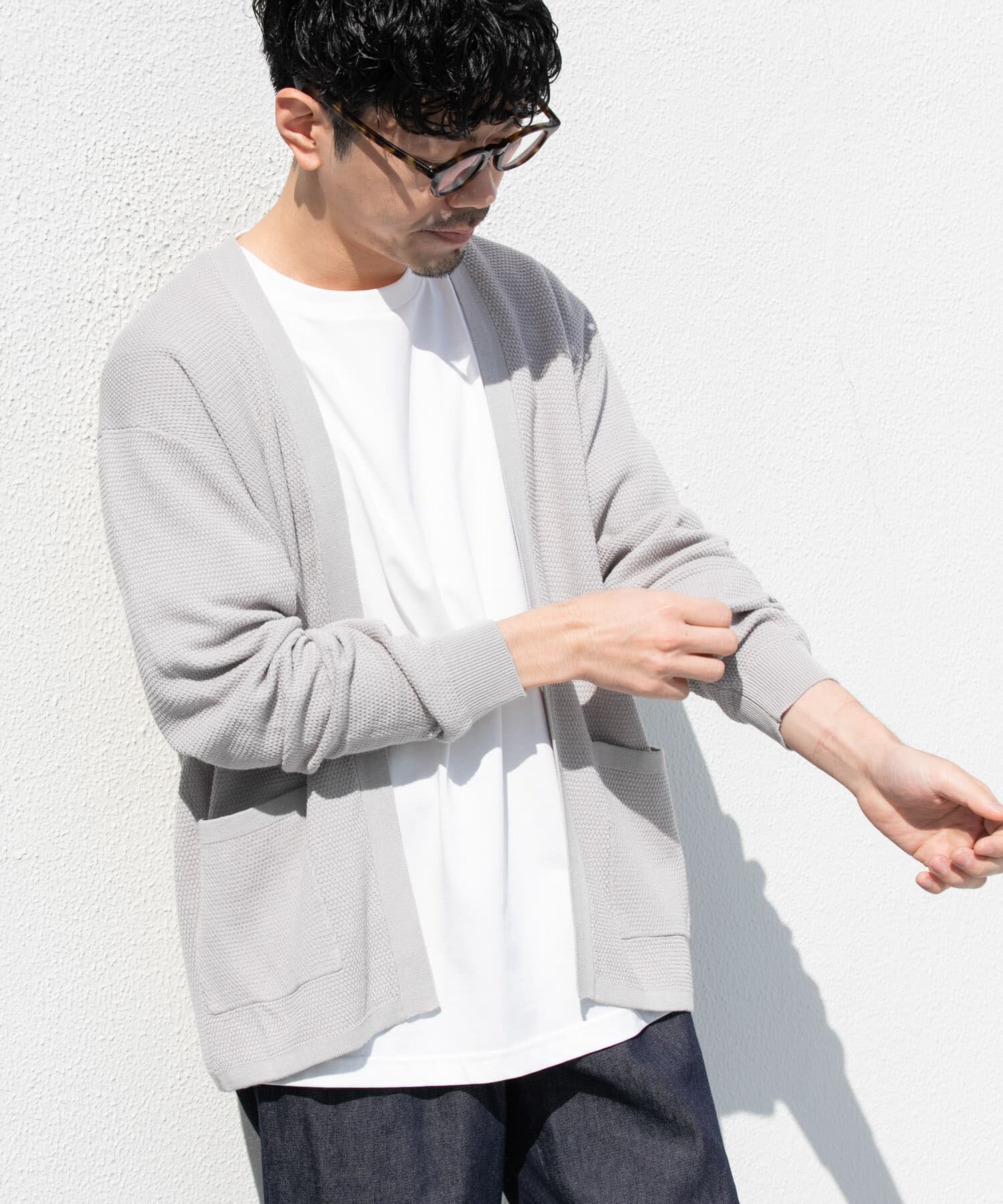 URBAN RESEARCH ROSSO「『WEB限定』変形カノコトッパーニットカーディガン」|カーディガン|