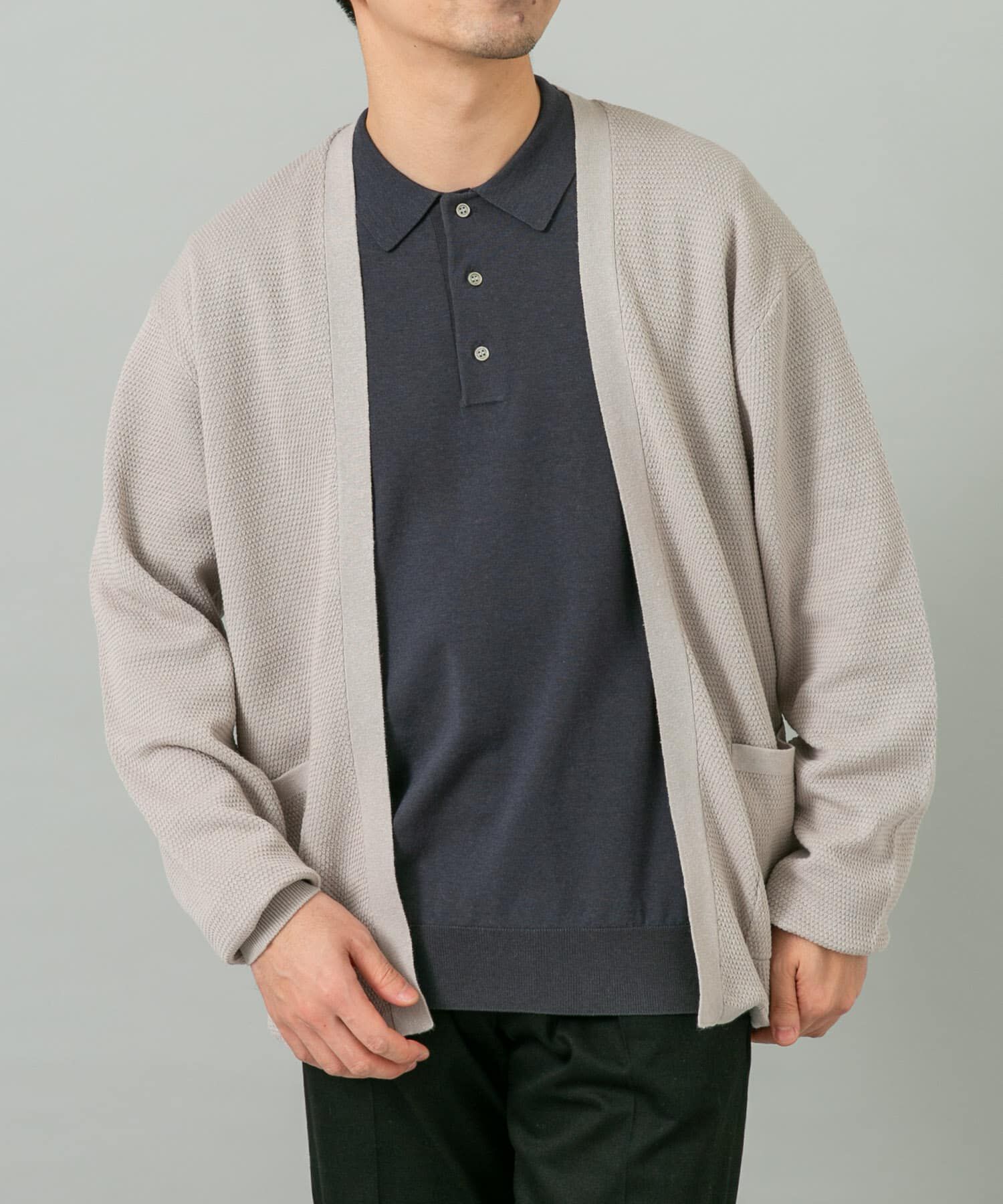 URBAN RESEARCH ROSSO「『WEB限定』変形カノコトッパーニットカーディガン」|カーディガン|