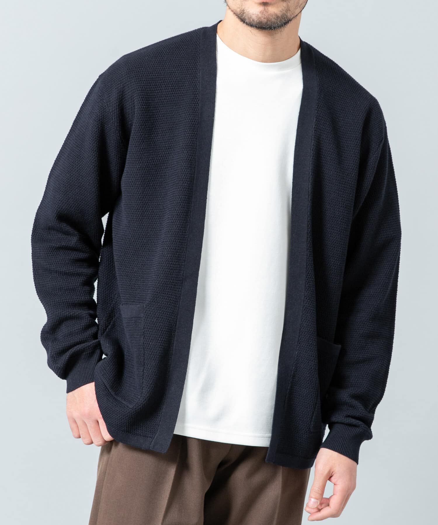 URBAN RESEARCH ROSSO「『WEB限定』変形カノコトッパーニットカーディガン」|カーディガン|