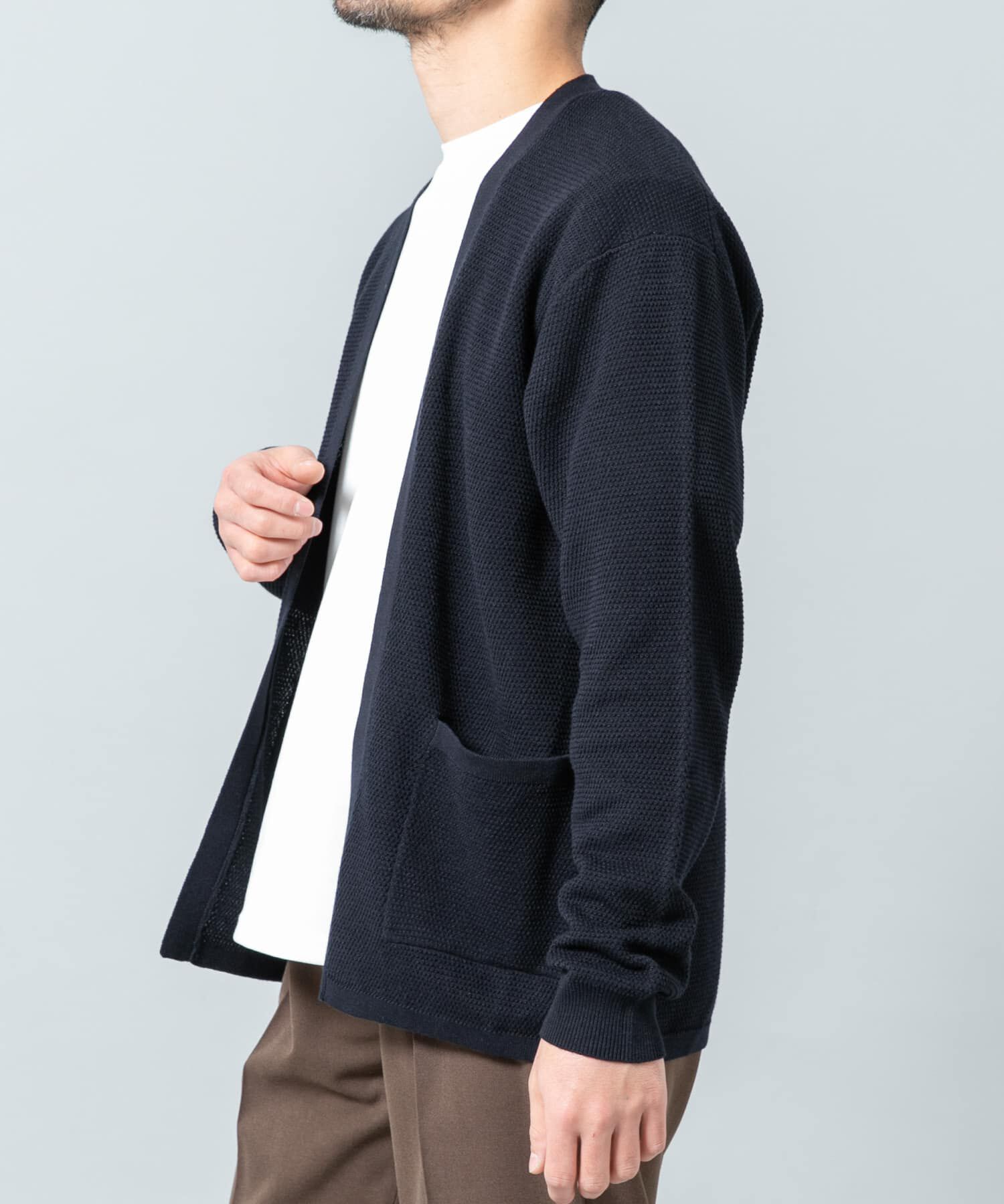 URBAN RESEARCH ROSSO「『WEB限定』変形カノコトッパーニットカーディガン」|カーディガン|