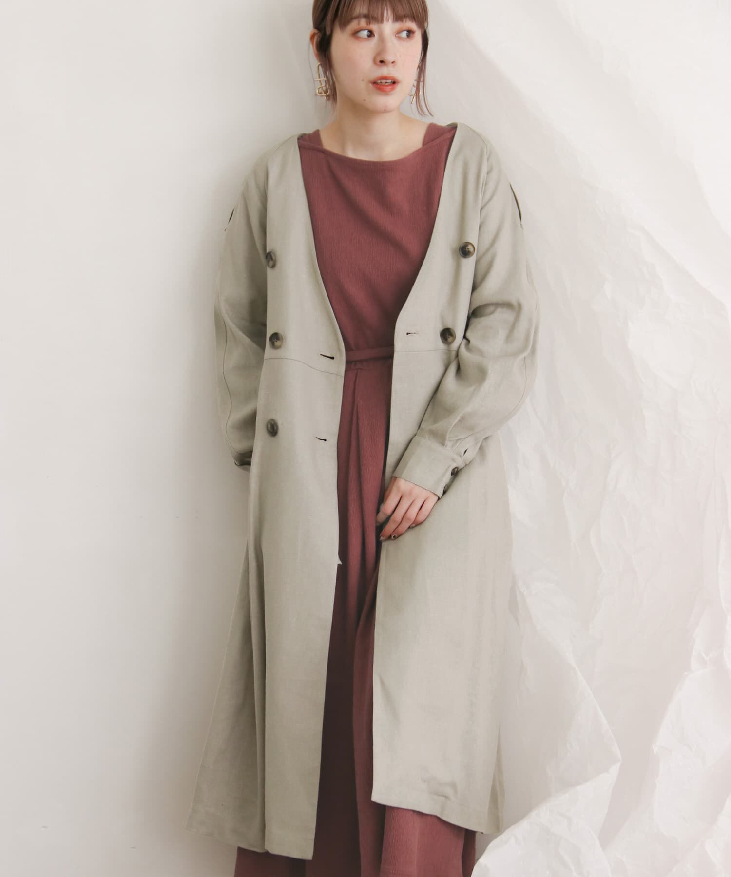  「トレンチドレスコート&there4;」|トレンチコート|