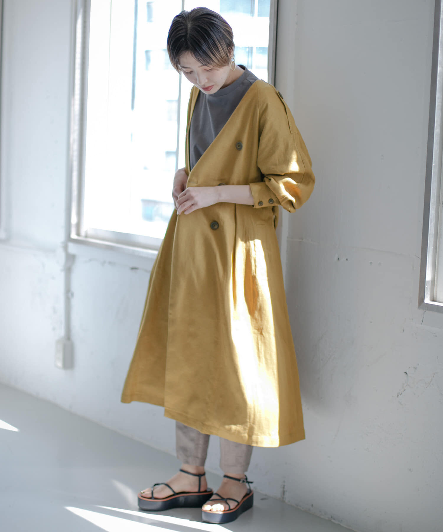  「トレンチドレスコート&there4;」|トレンチコート|