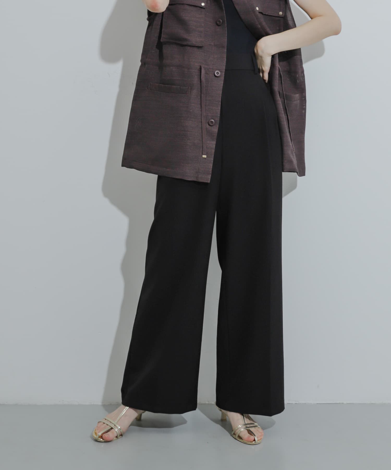 SENSE OF PLACE by URBAN RESEARCH「ワイドイージーパンツ」|その他|ブラック