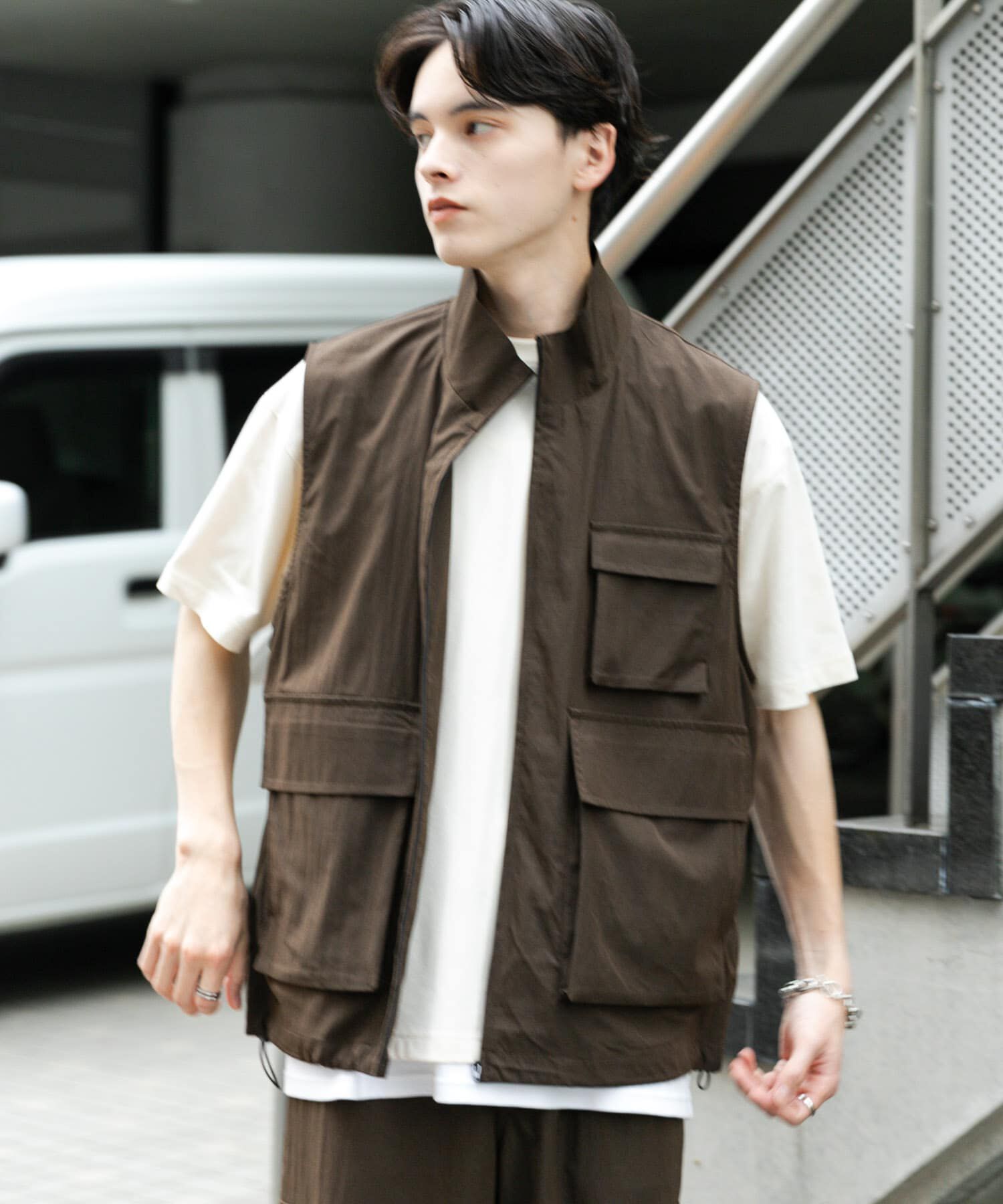 SENSE OF PLACE by URBAN RESEARCH「ユーティリティスタンドベスト」|ブルゾン・スタジャン|