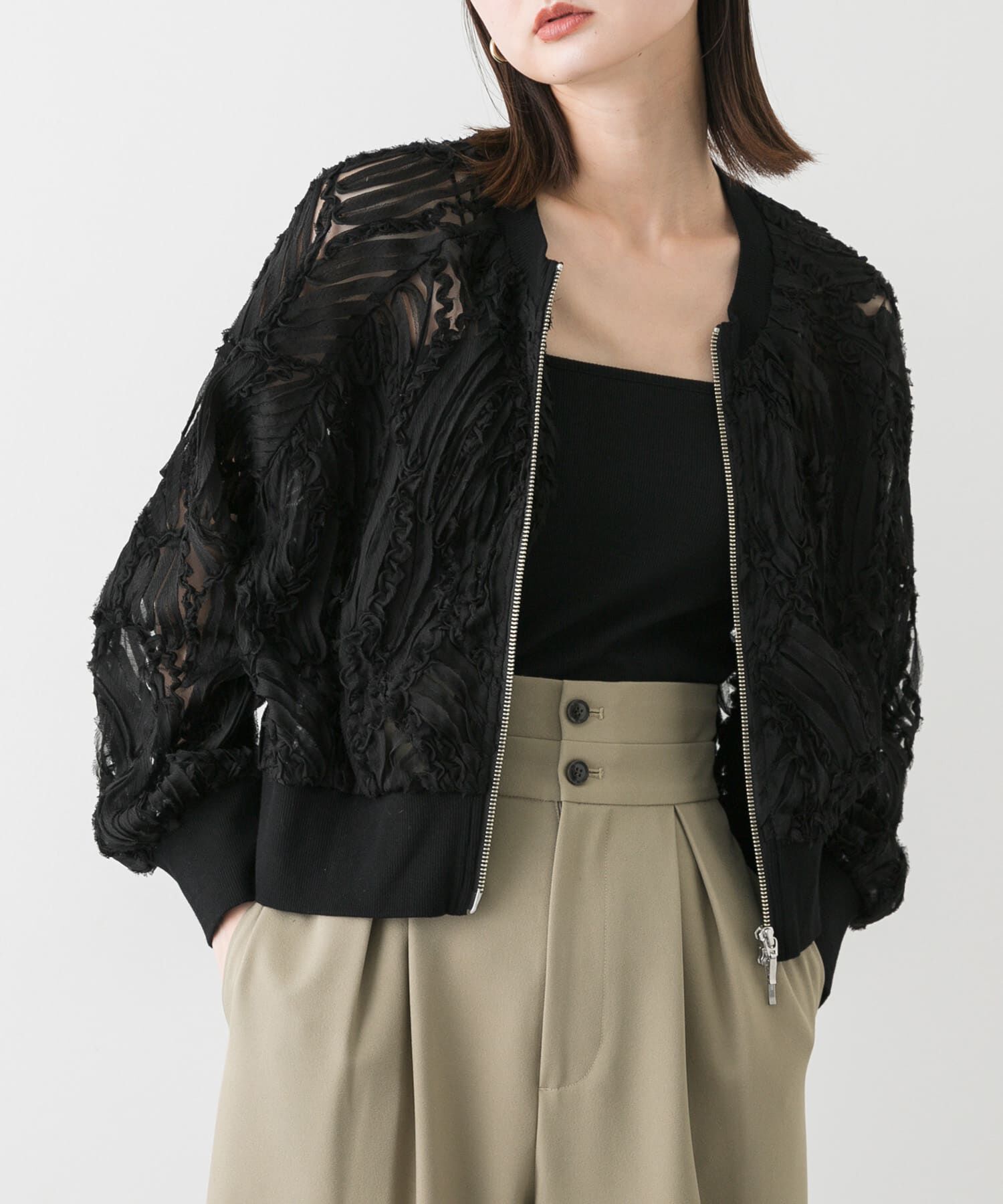 SENSE OF PLACE by URBAN RESEARCH「コードシシュウブルゾン」|ブルゾン・スタジャン|ブラック