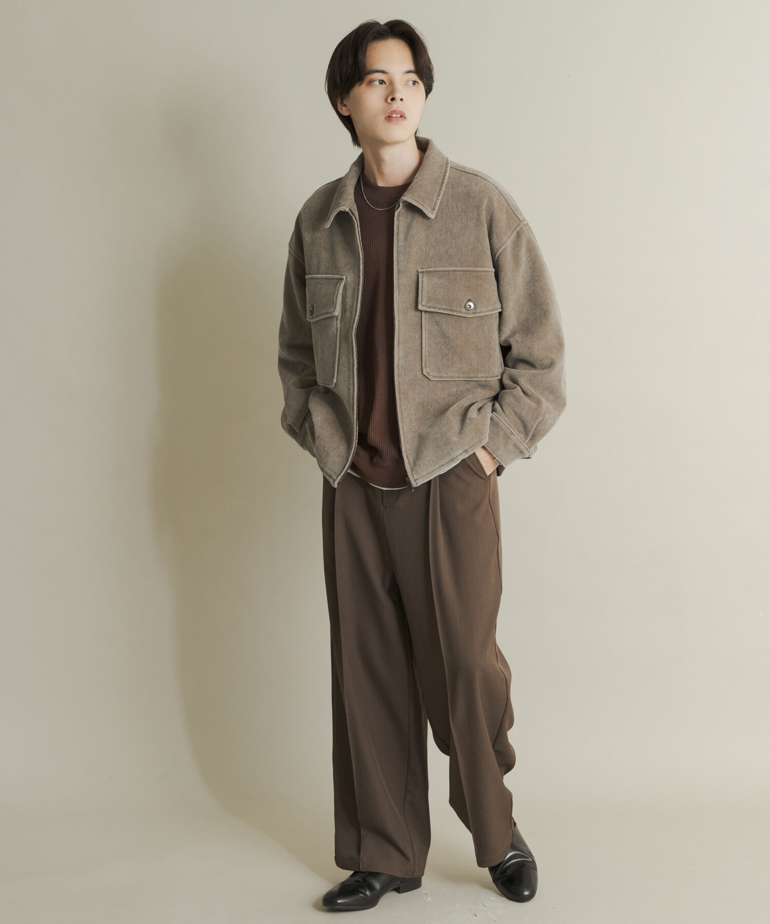 SENSE OF PLACE by URBAN RESEARCH「ヴィンテージツイルZIPブルゾン」|ブルゾン・スタジャン|