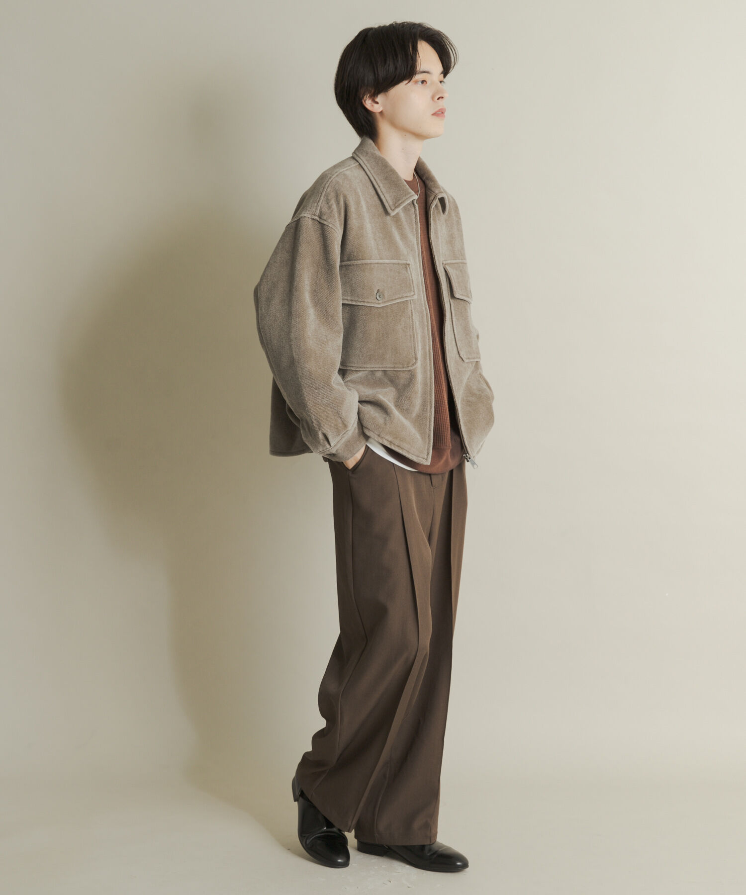 SENSE OF PLACE by URBAN RESEARCH「ヴィンテージツイルZIPブルゾン」|ブルゾン・スタジャン|