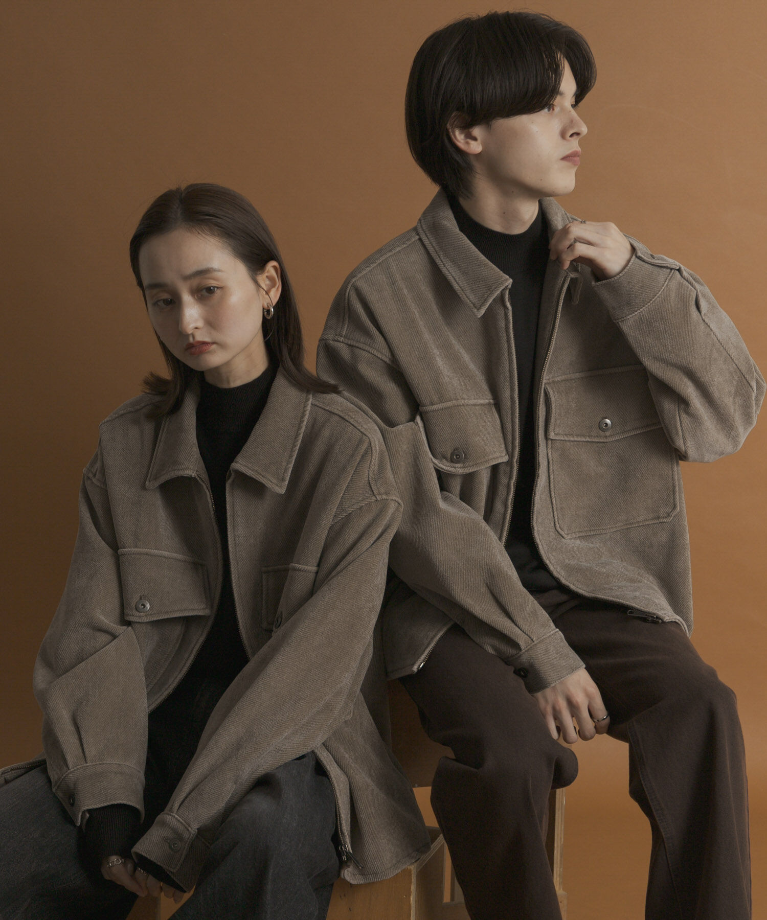 SENSE OF PLACE by URBAN RESEARCH「ヴィンテージツイルZIPブルゾン」|ブルゾン・スタジャン|