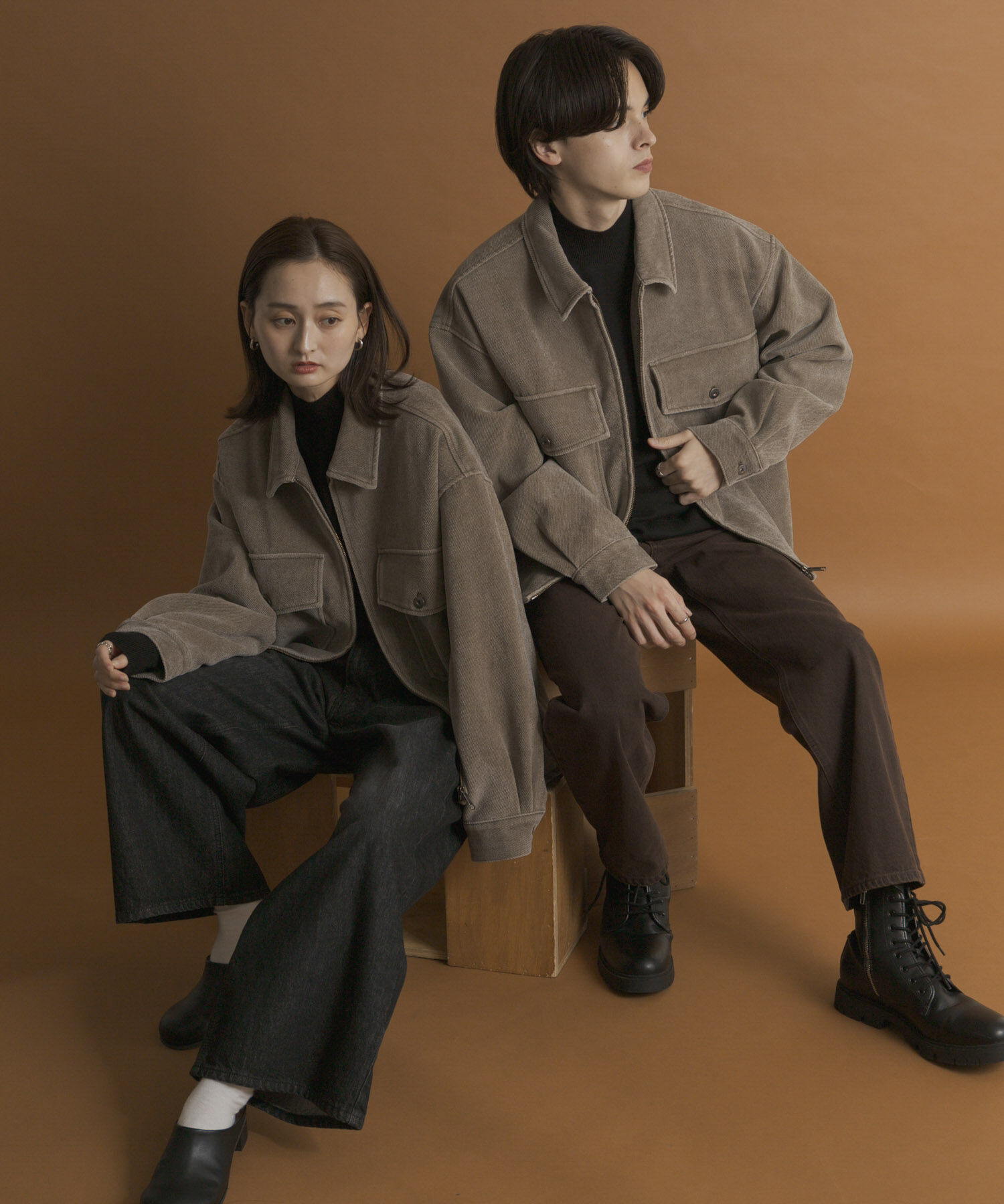 SENSE OF PLACE by URBAN RESEARCH「ヴィンテージツイルZIPブルゾン」|ブルゾン・スタジャン|