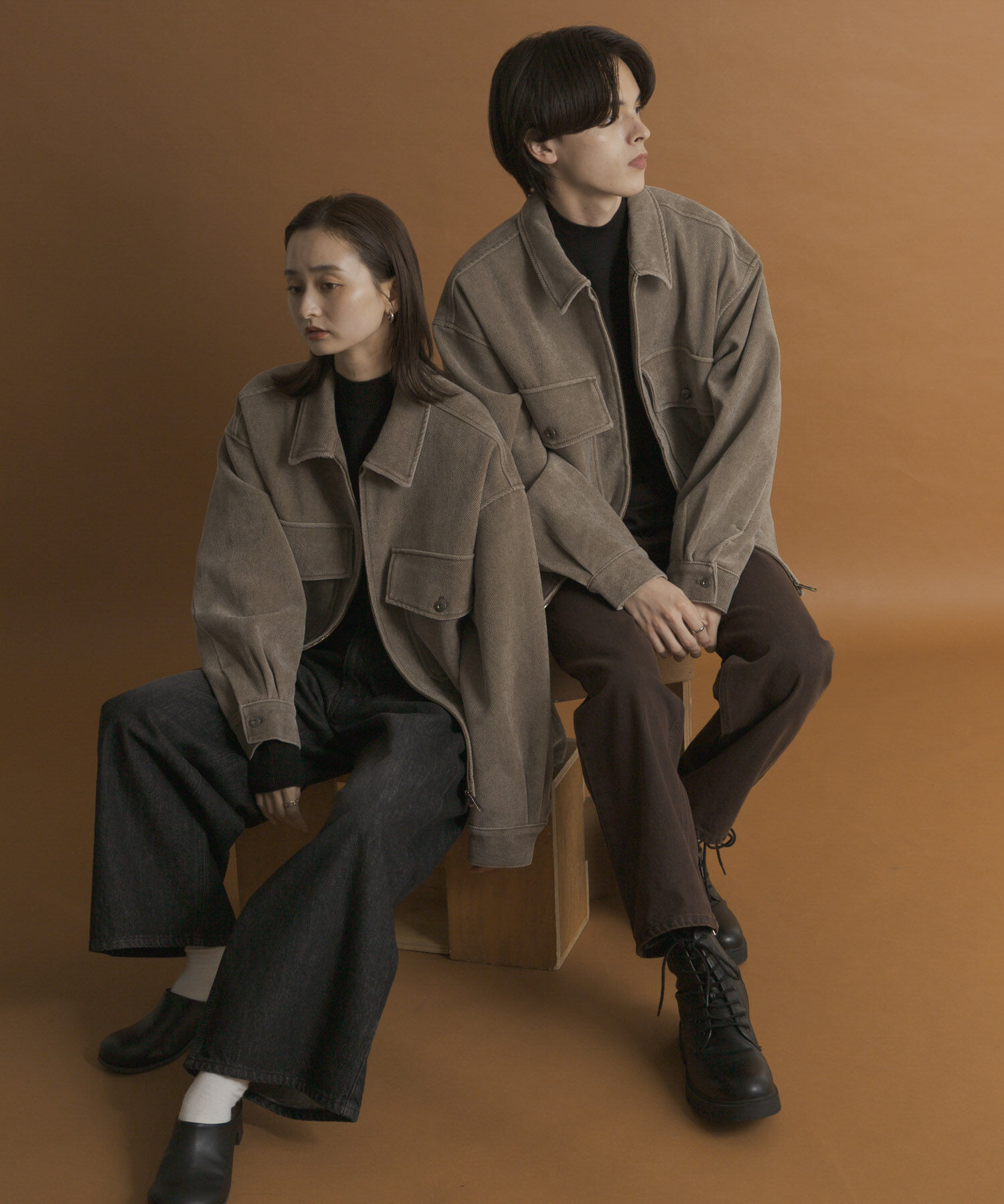 SENSE OF PLACE by URBAN RESEARCH「ヴィンテージツイルZIPブルゾン」|ブルゾン・スタジャン|