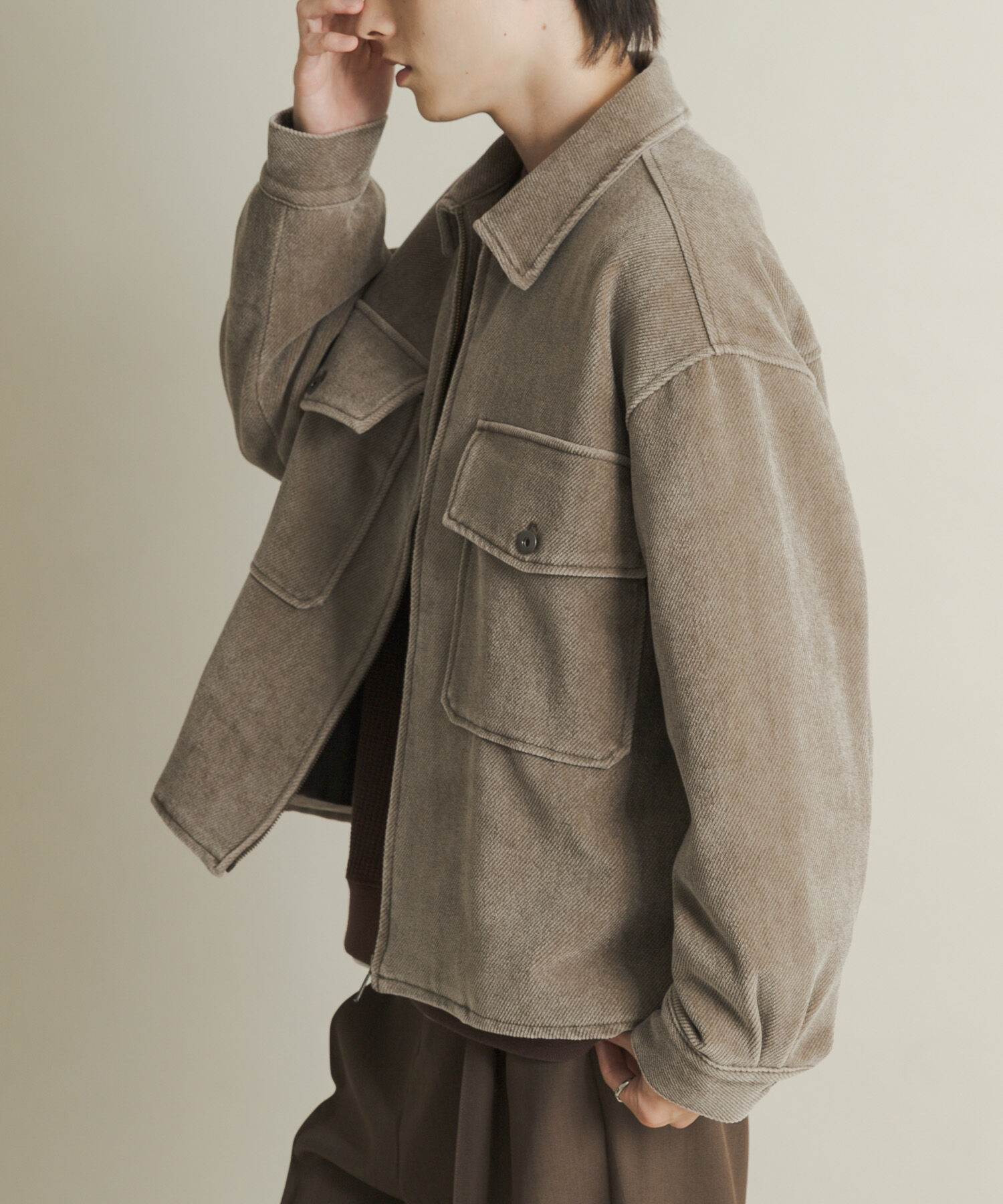 SENSE OF PLACE by URBAN RESEARCH「ヴィンテージツイルZIPブルゾン」|ブルゾン・スタジャン|