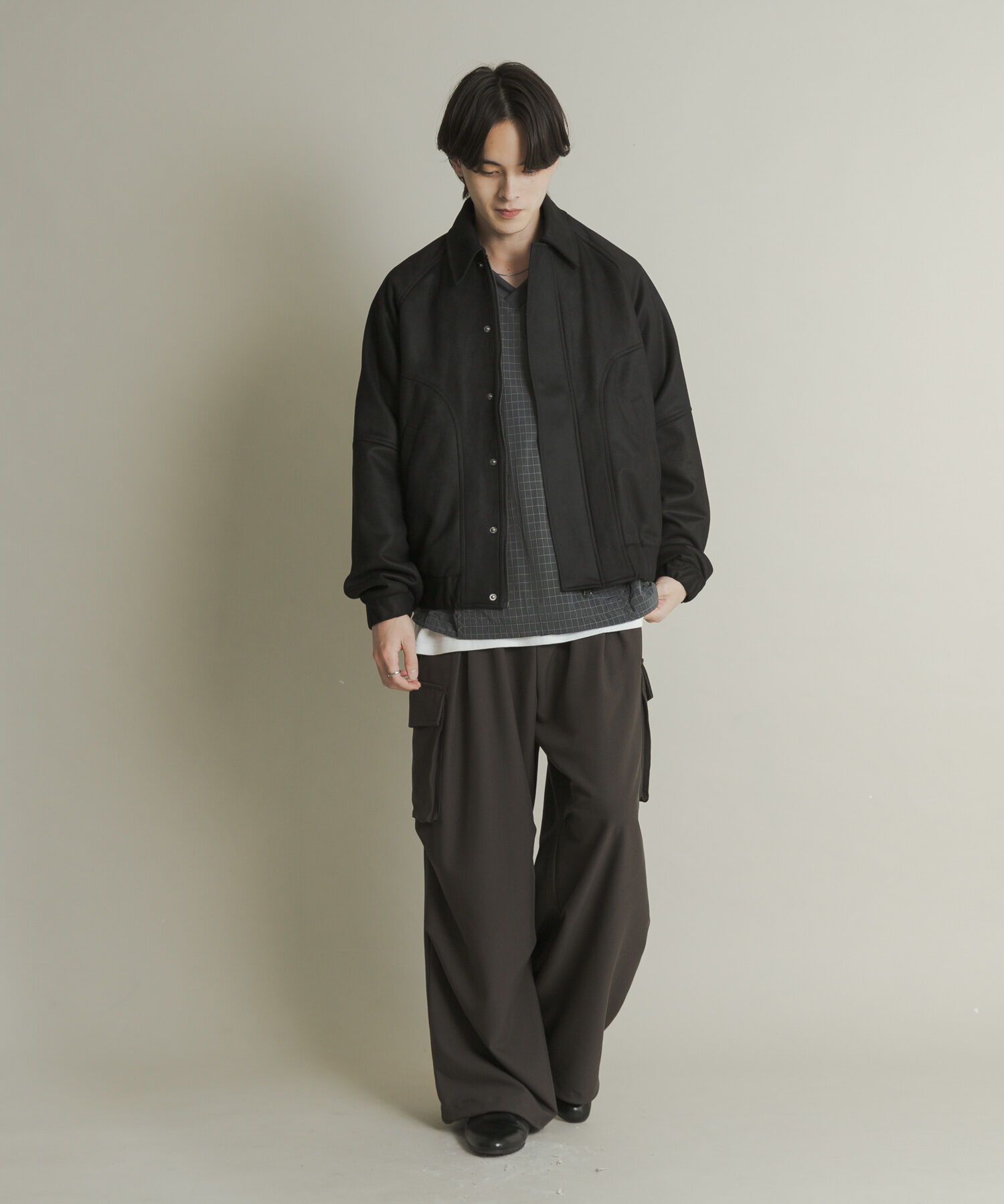 SENSE OF PLACE by URBAN RESEARCH「『ユニセックス』ツイルスエードタッチZIPブルゾン」|ブルゾン・スタジャン|