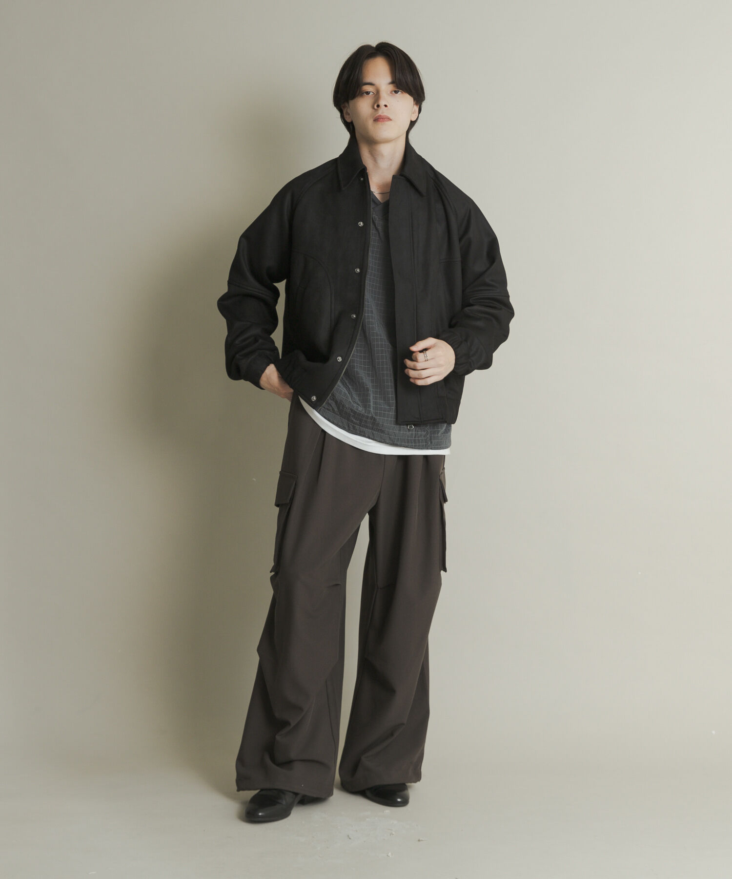 SENSE OF PLACE by URBAN RESEARCH「『ユニセックス』ツイルスエードタッチZIPブルゾン」|ブルゾン・スタジャン|