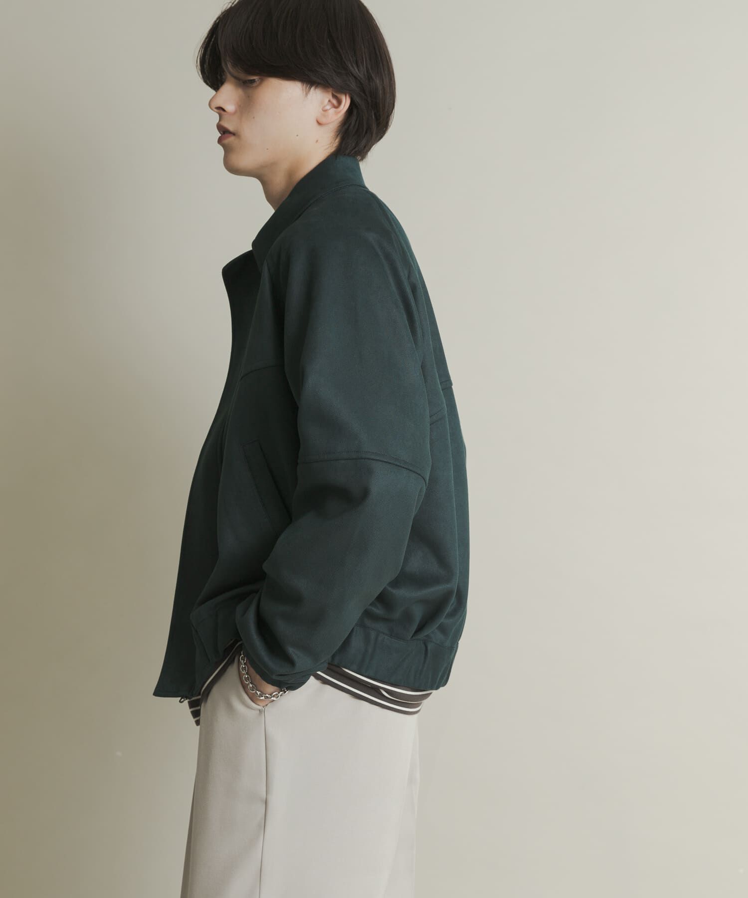 SENSE OF PLACE by URBAN RESEARCH「『ユニセックス』ツイルスエードタッチZIPブルゾン」|ブルゾン・スタジャン|