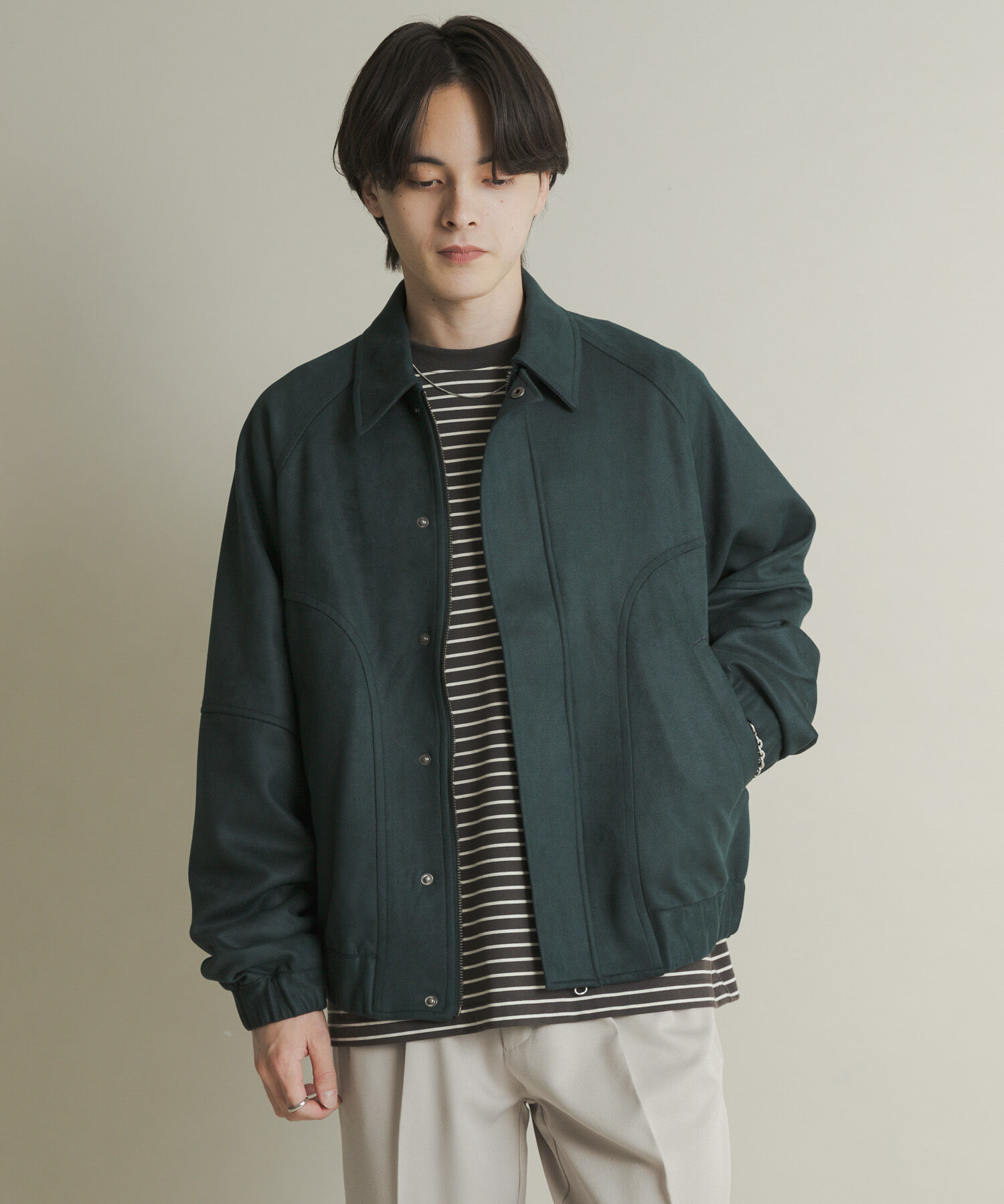 SENSE OF PLACE by URBAN RESEARCH「『ユニセックス』ツイルスエードタッチZIPブルゾン」|ブルゾン・スタジャン|